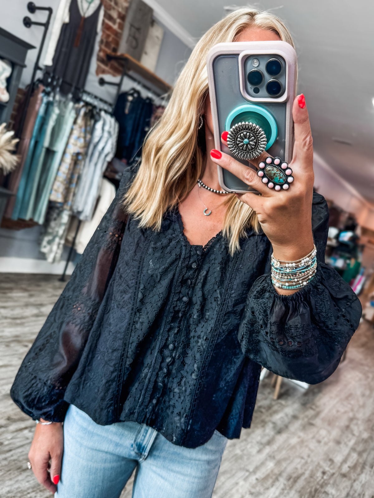 Romantic Lace Black Top