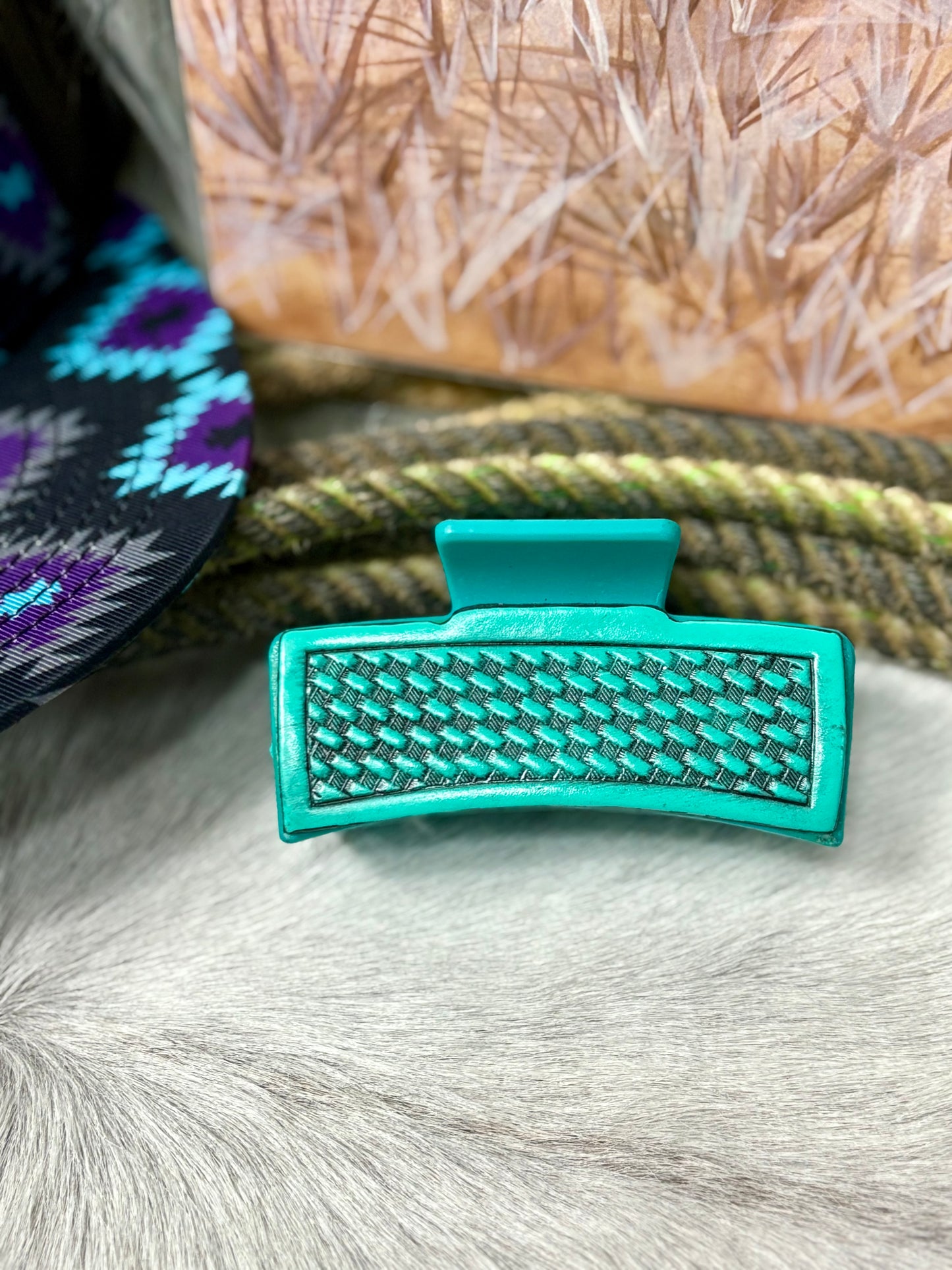 Basket Weave Claw Clip