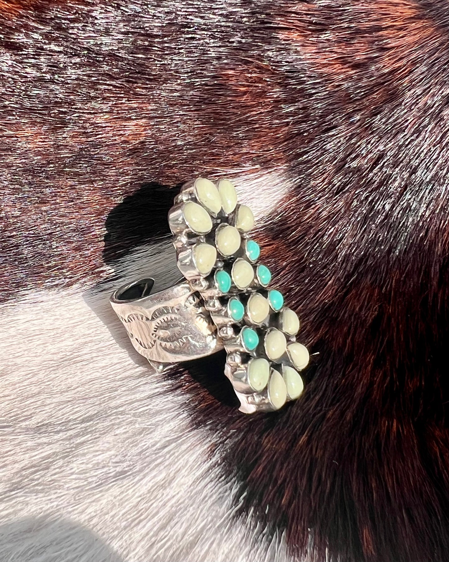 Kingman Turquoise Blossom Ring