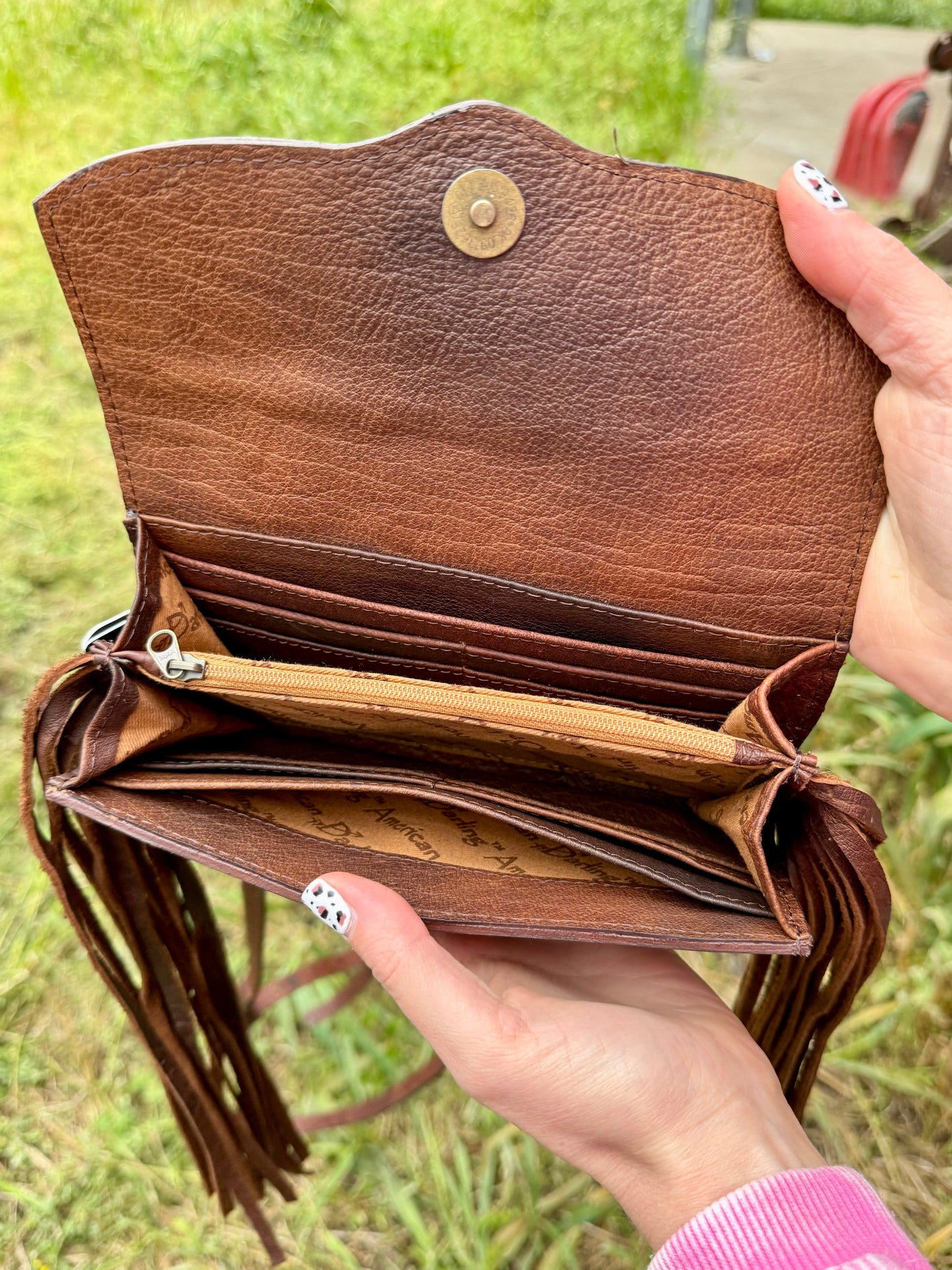 Coyote Calls Leather Tooled Mini Purse
