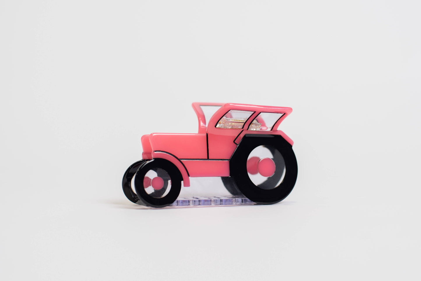 Pink Tractor Hair Claw Clip