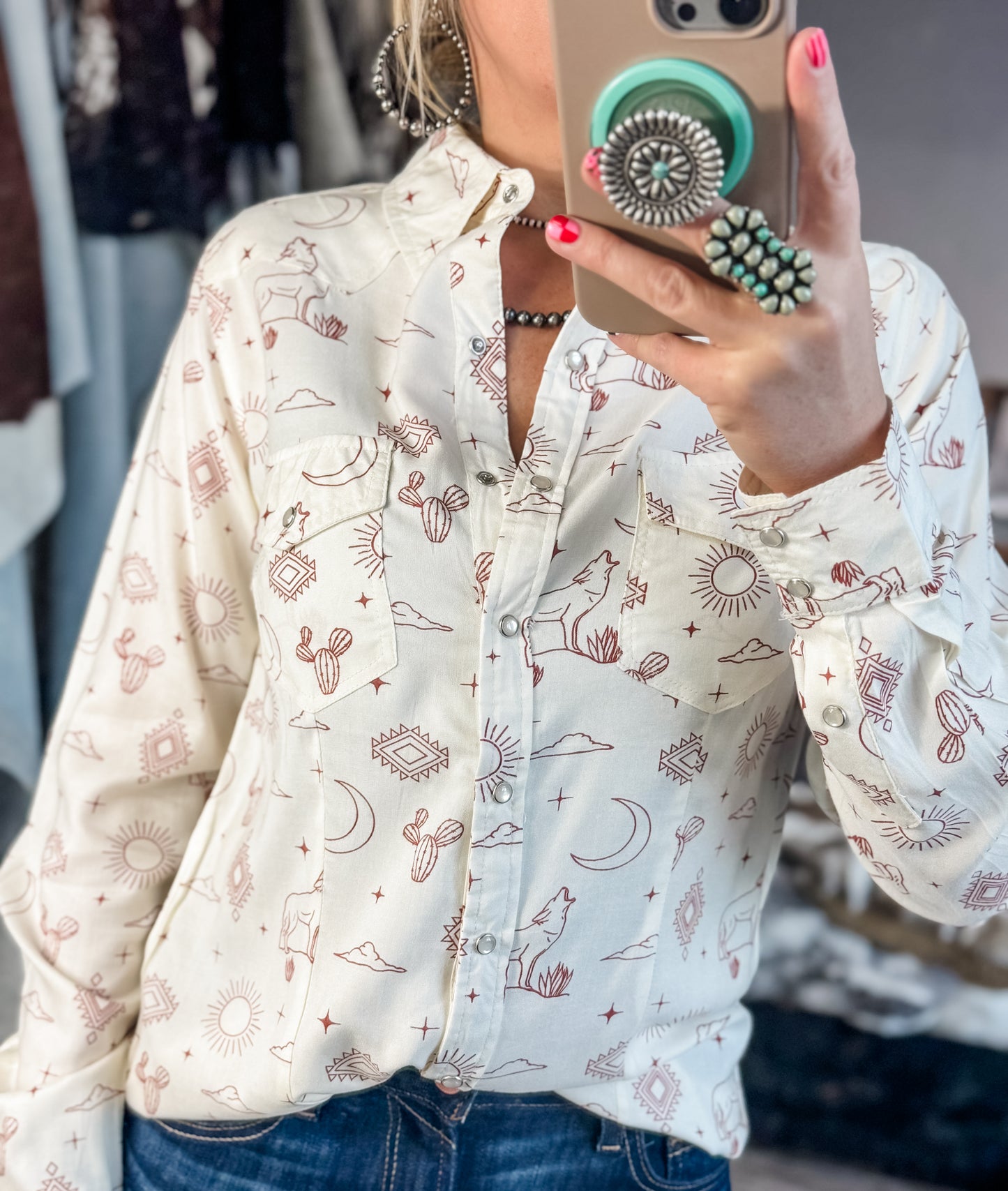 Coyote Toile Button Up