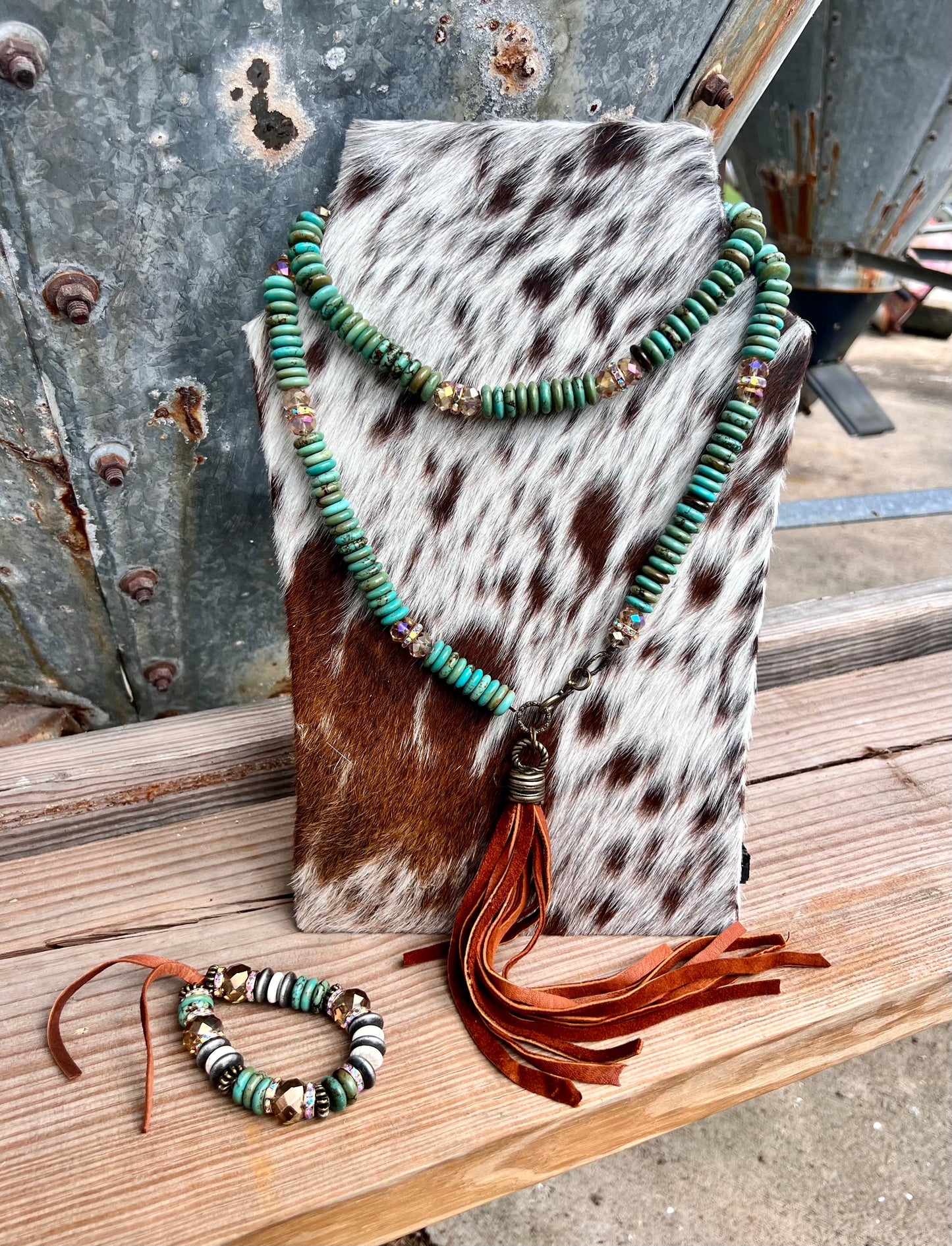 Chunky Turquoise Beaded Bracelet