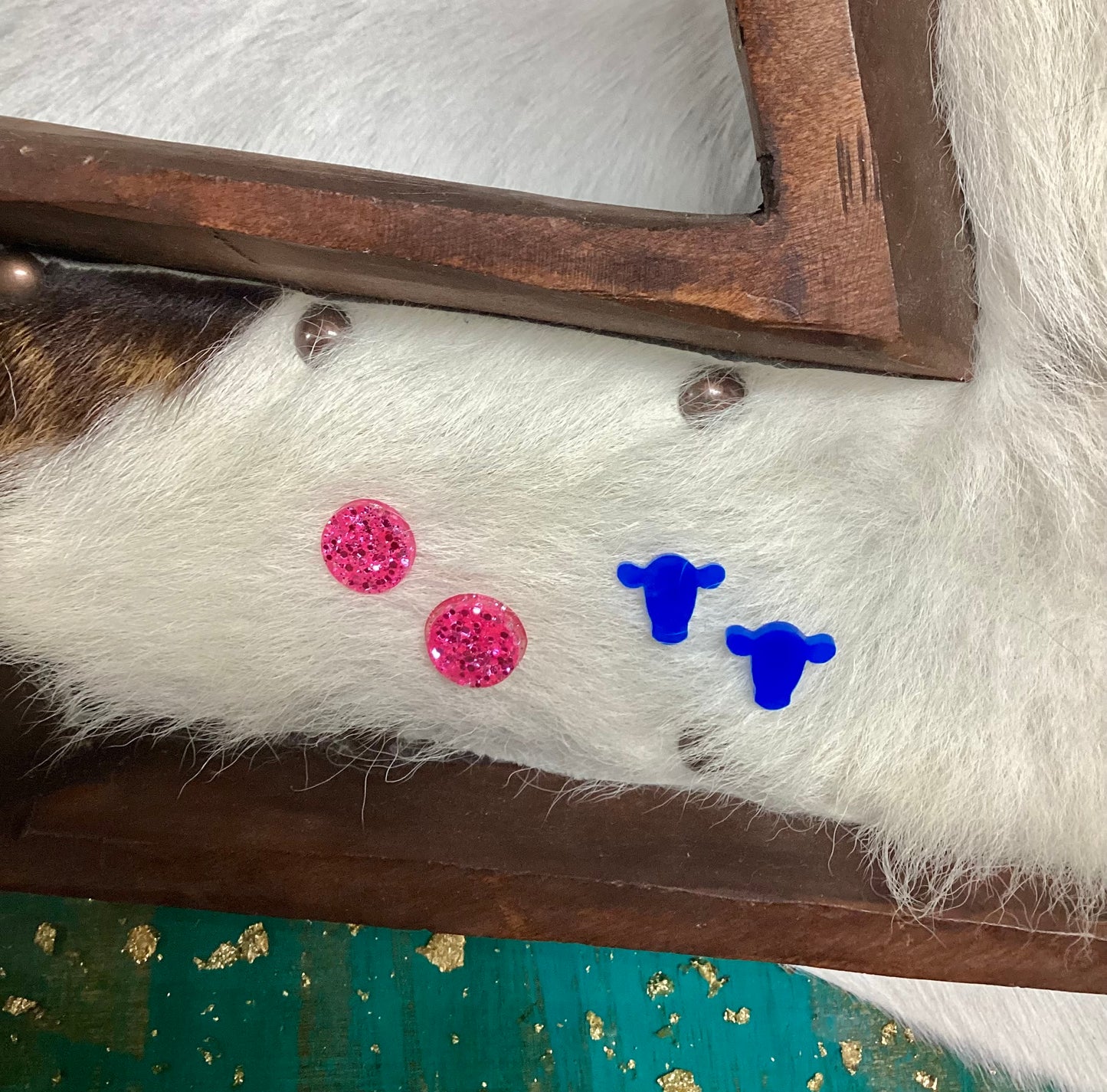 Mini Cow Stud Earrings
