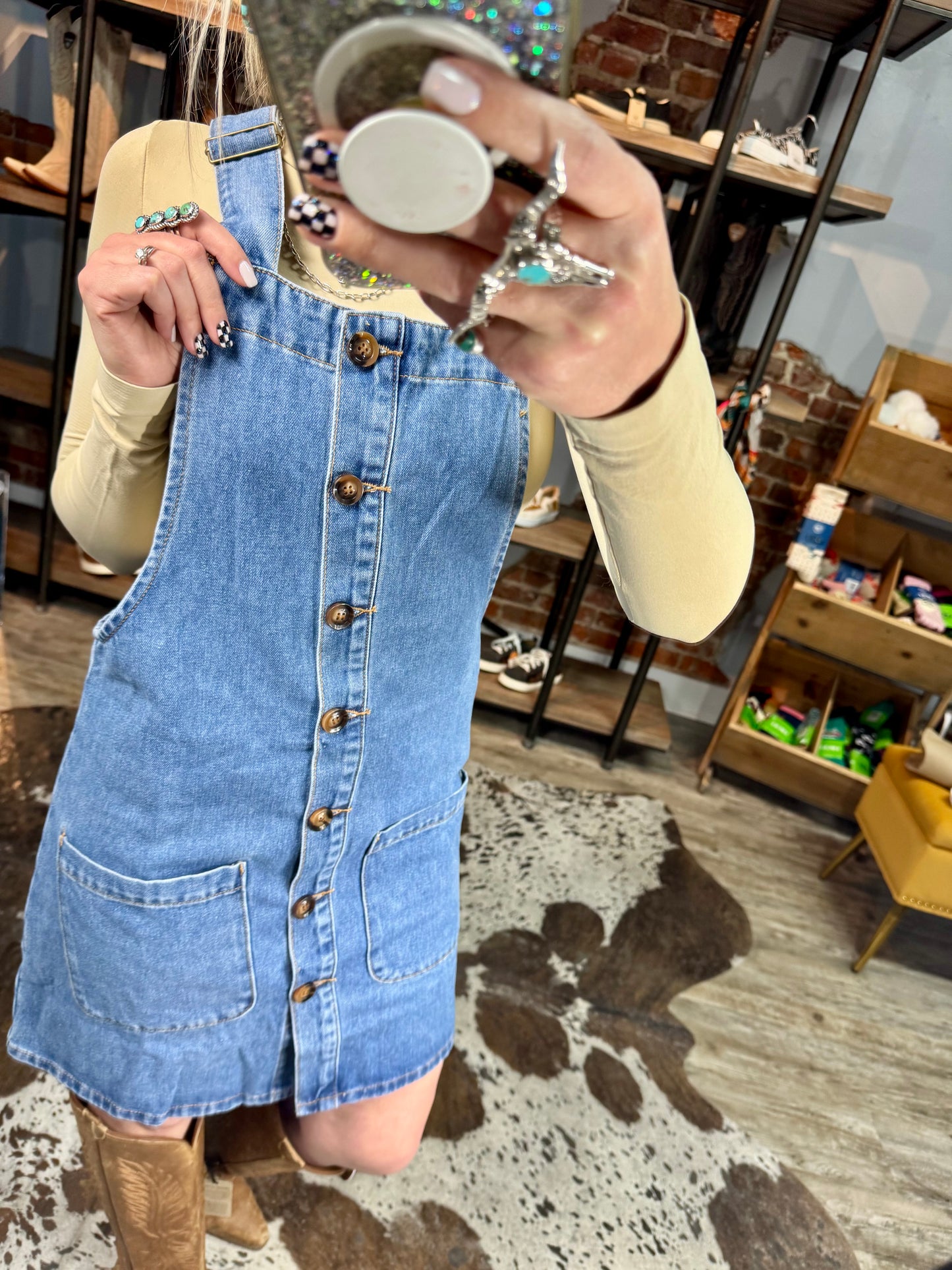 The Gracie Denim Button-Up Dress