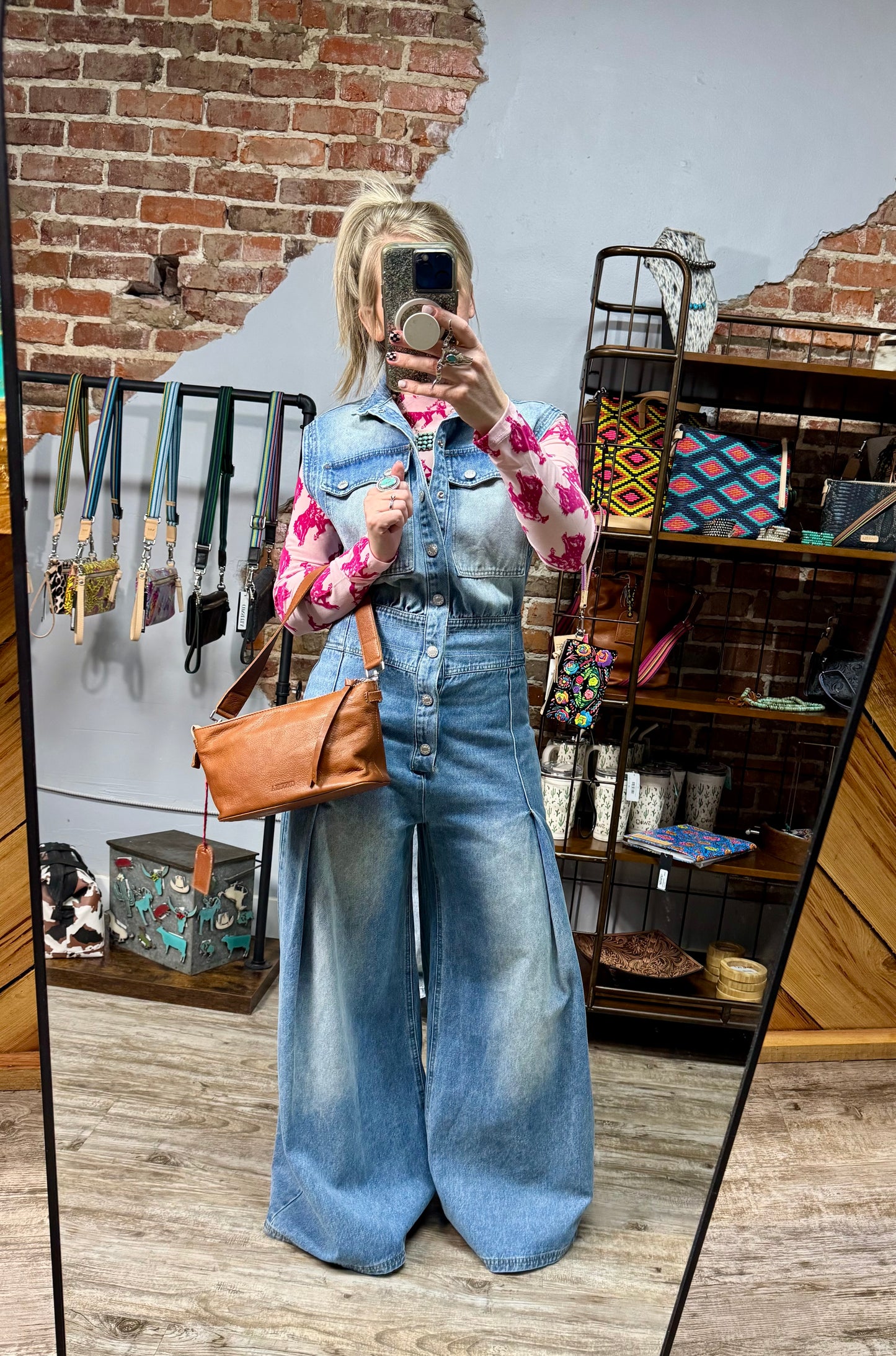 The Pleats Knees Denim Jumpsuit
