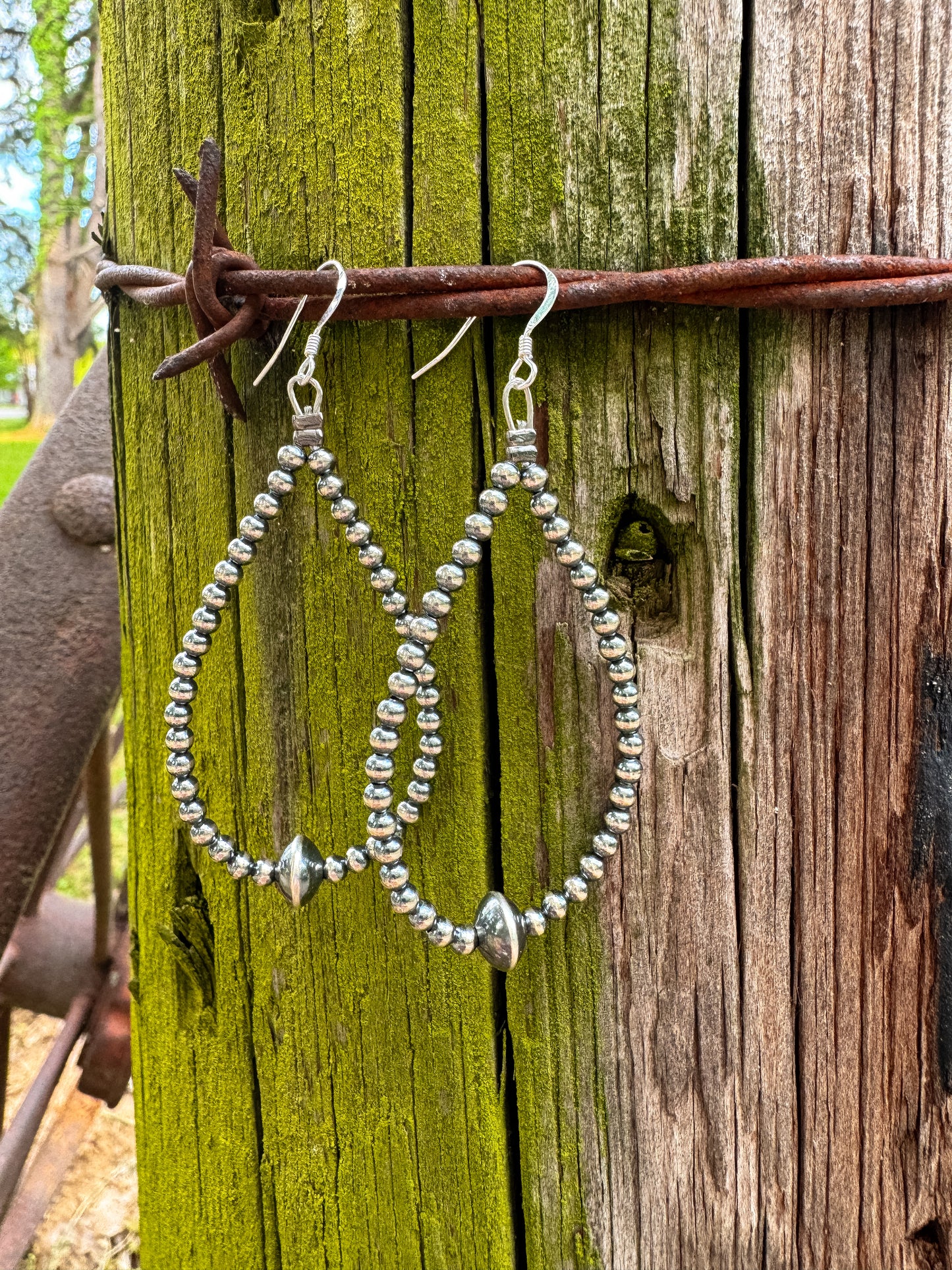 Navajo Pearl Teardrop Earrings