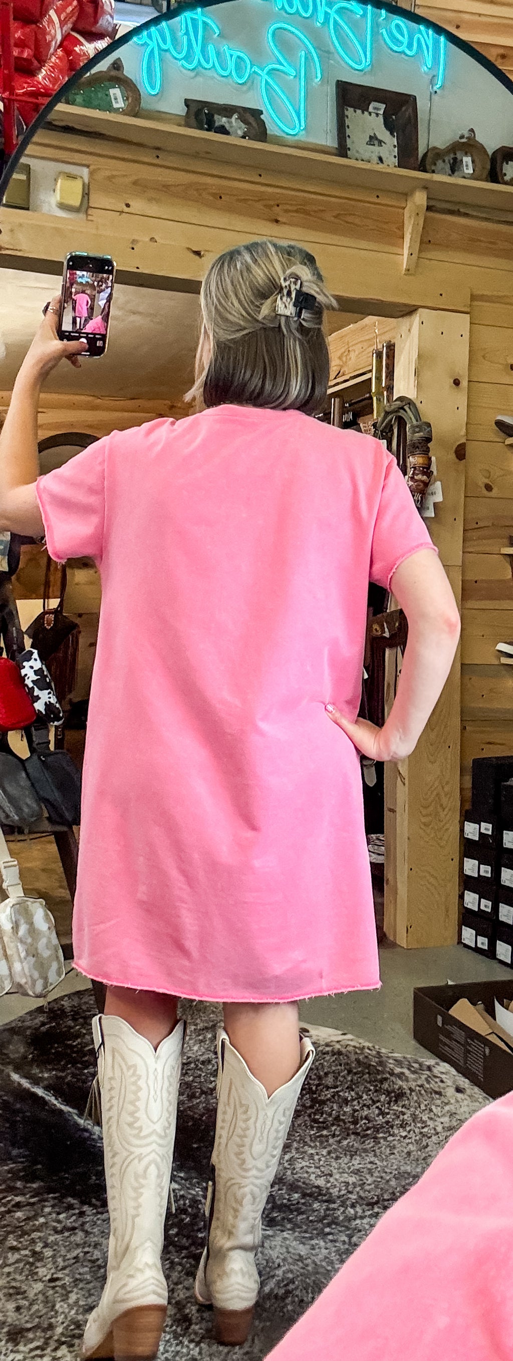 Pink Star Fringed Dress