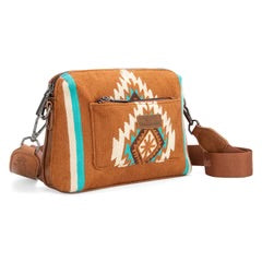 Wrangler Southwestern Knitted Crossbody Bag - Brown
