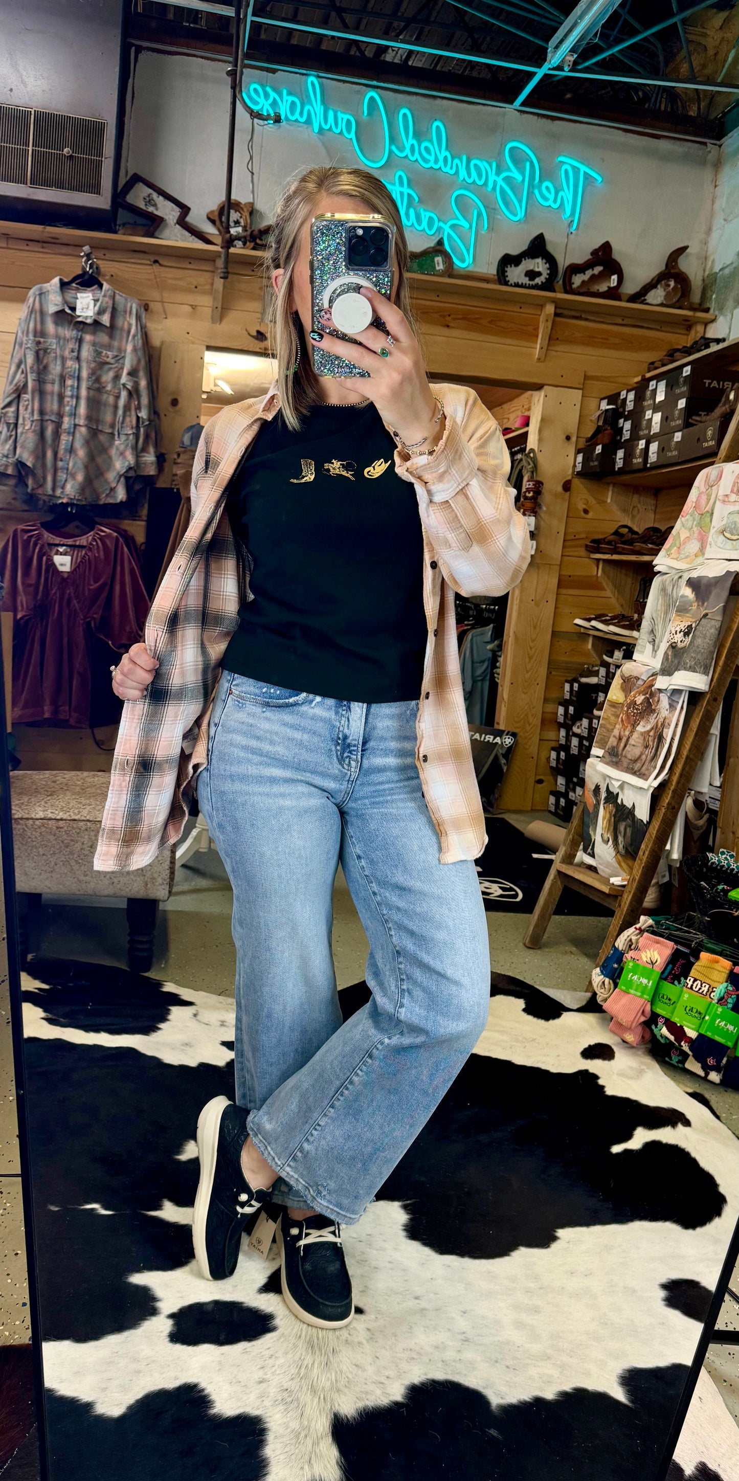 The Retro Western Trio Cropped Tee