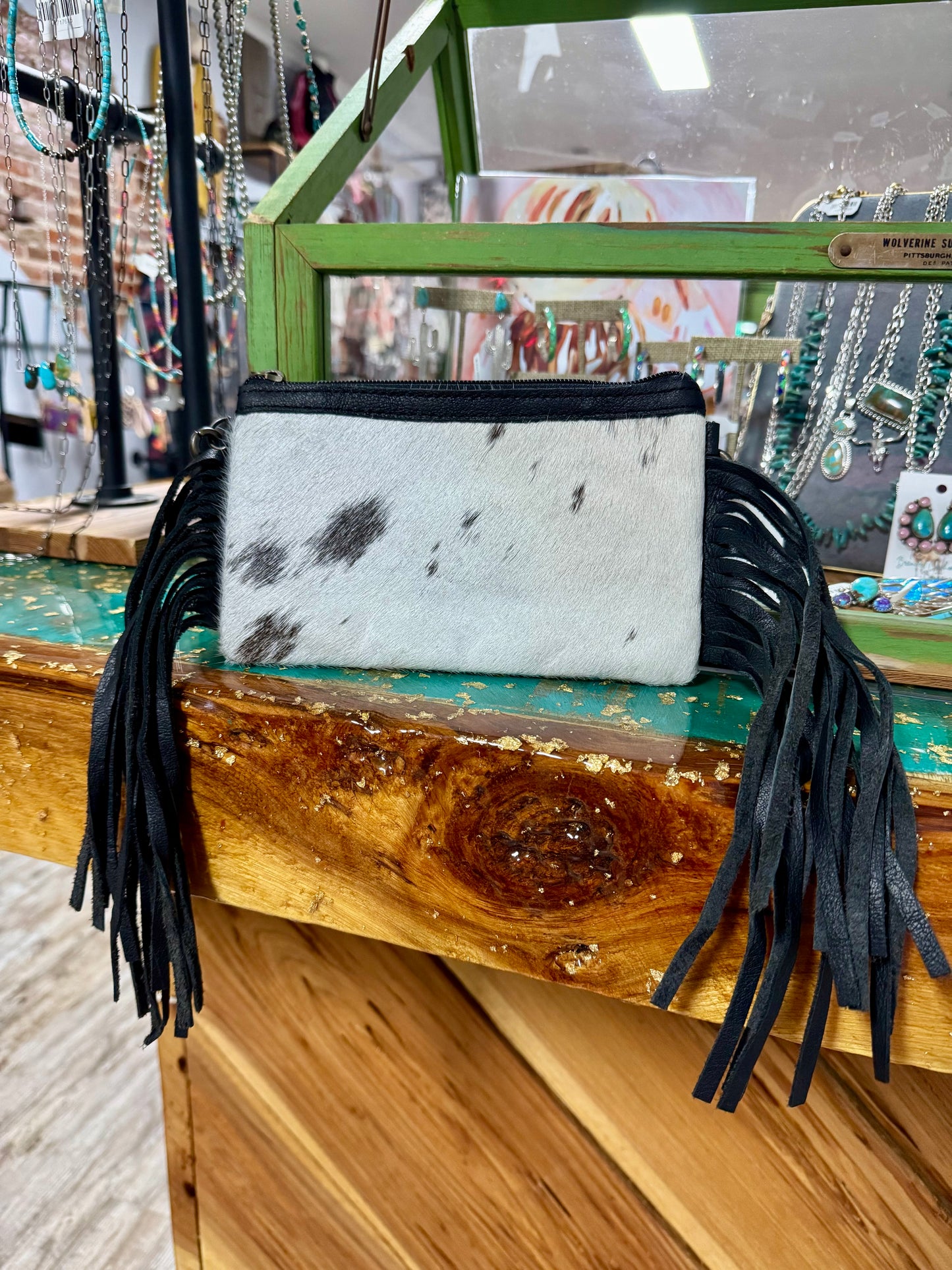Fringey-Hide Crossbody
