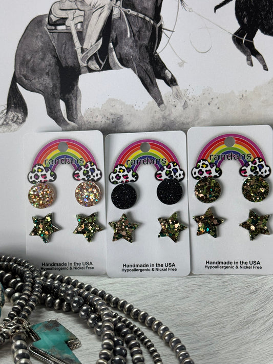 Camo Star Earrings