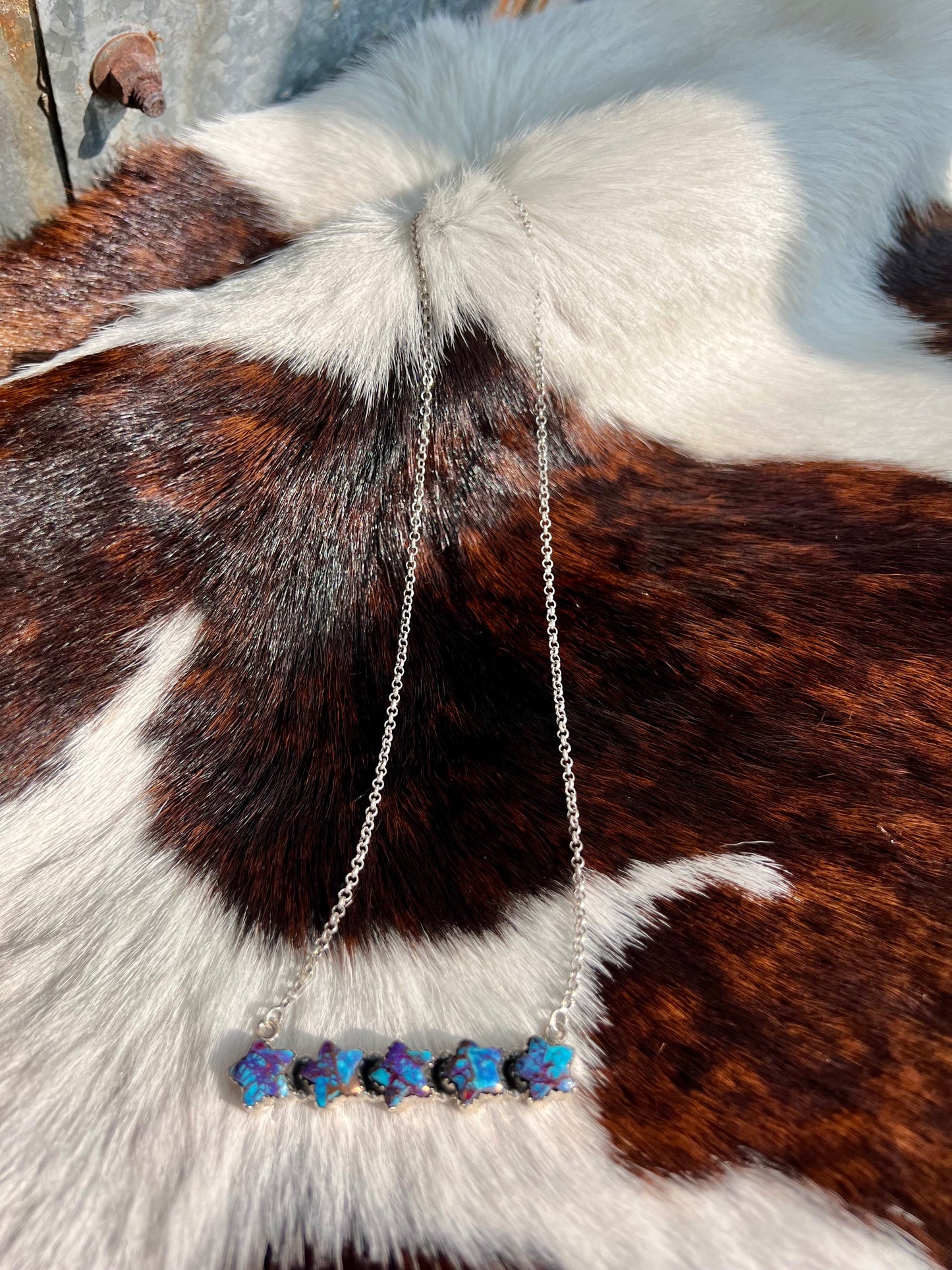 Purple Mojave Star Bar Necklace