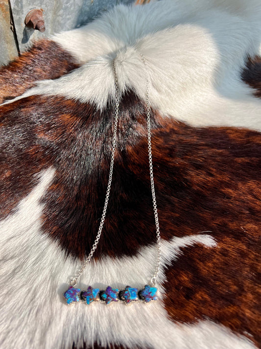 Purple Mojave Star Bar Necklace
