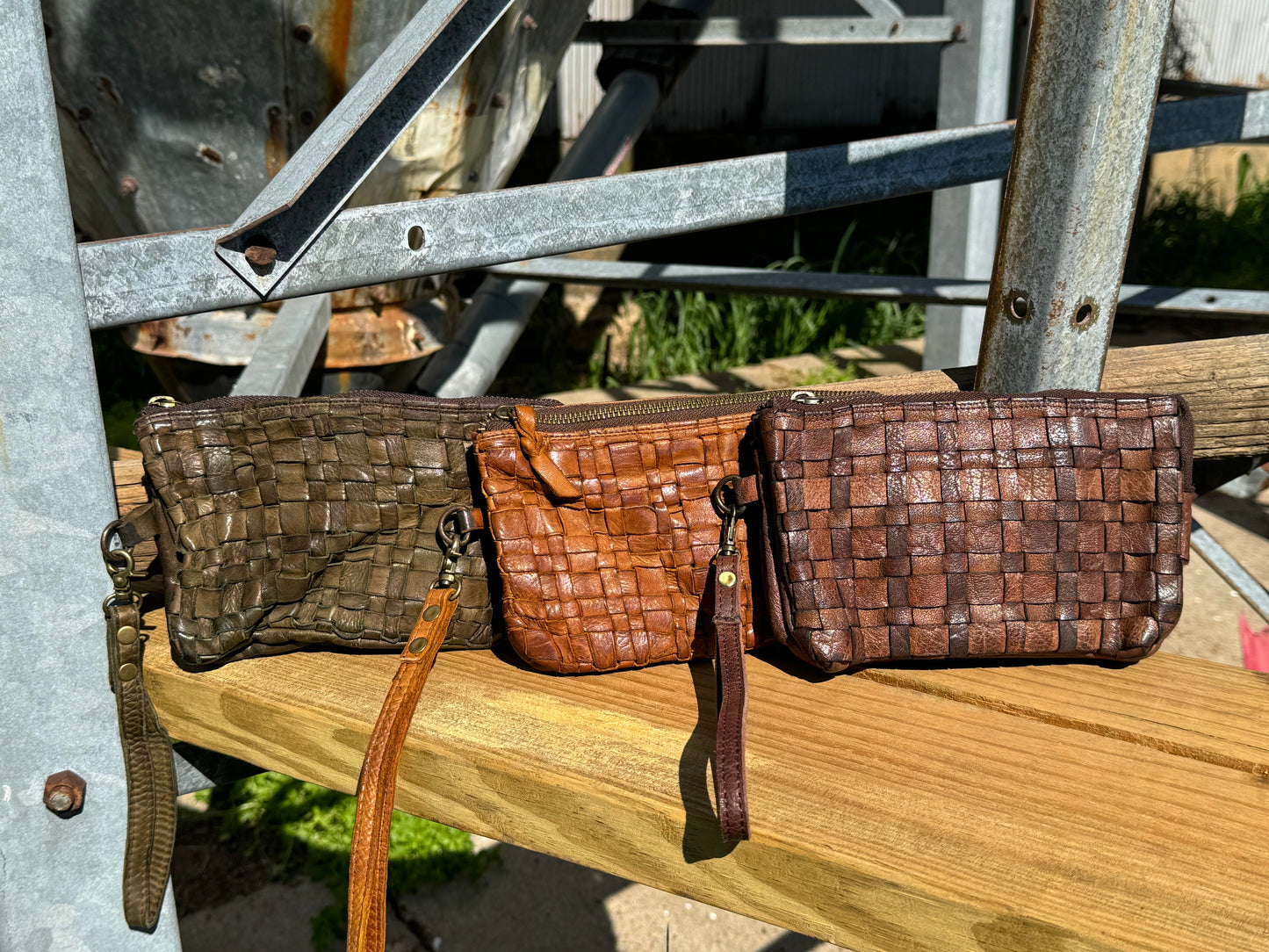 Basket Weave Wristlet