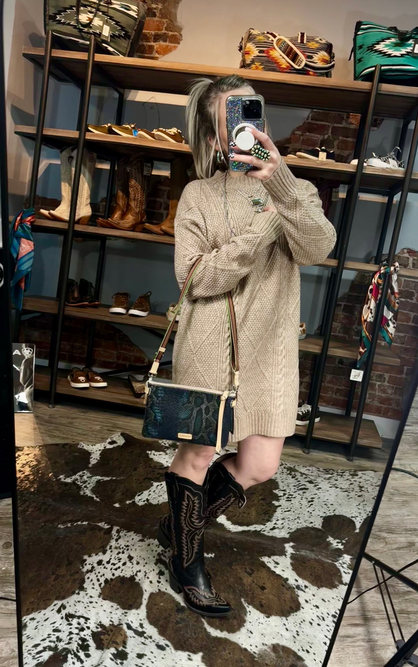 Grace Cable Knit Sweater Dress