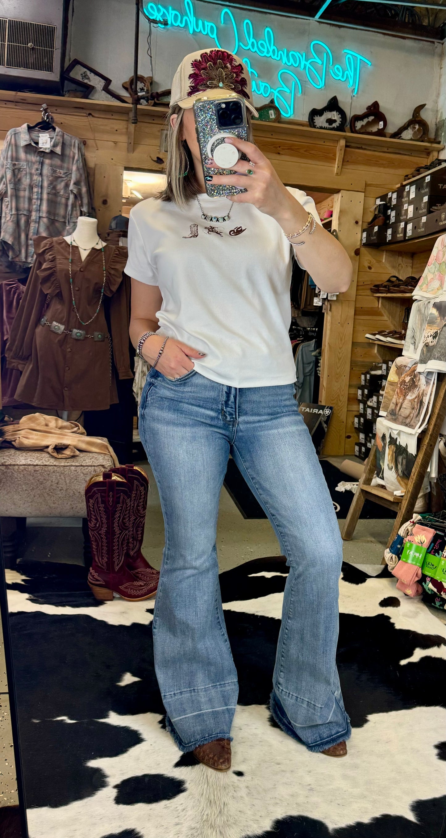 The Retro Western Trio Cropped Tee