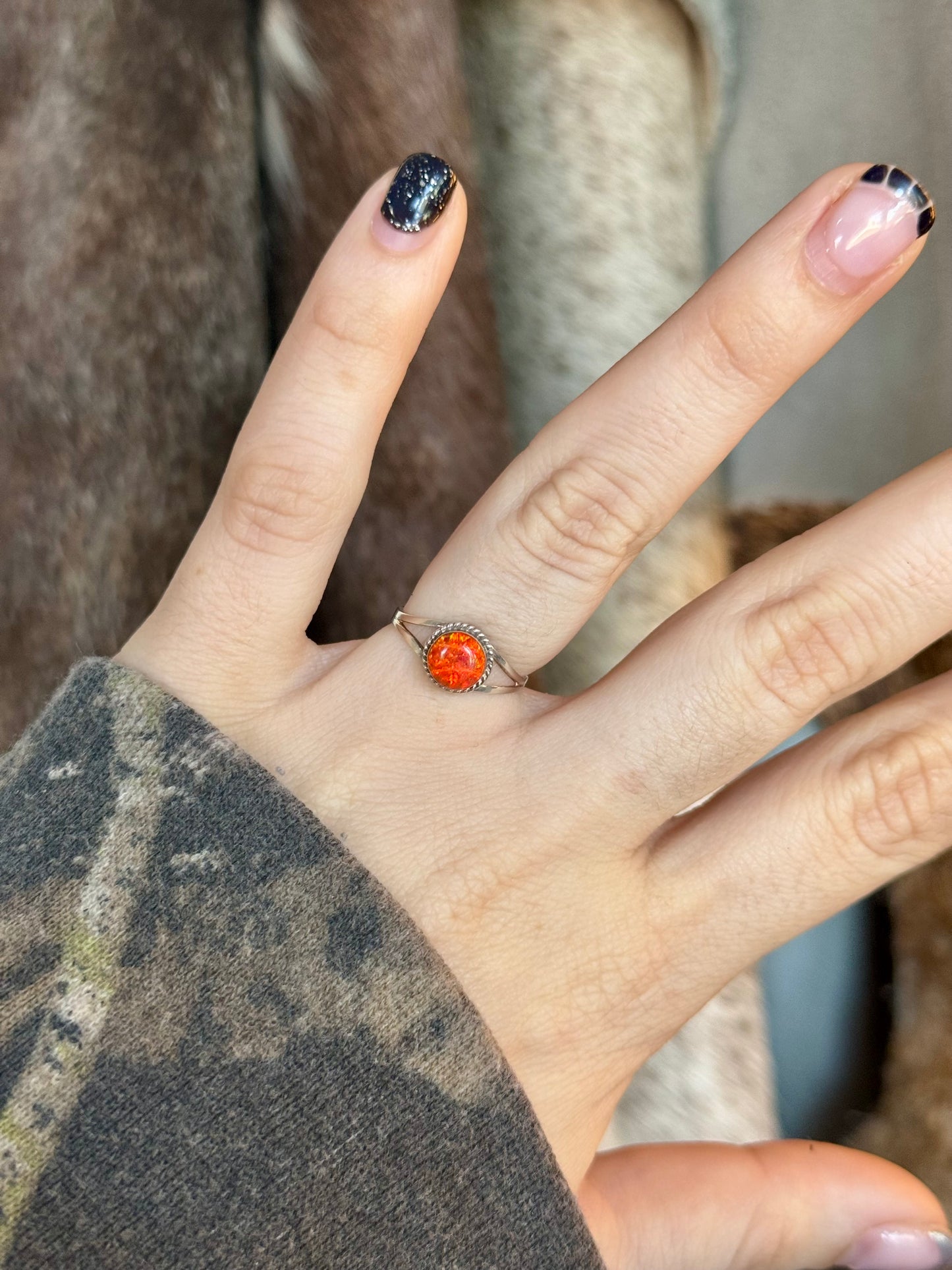 Opal Circle Ring