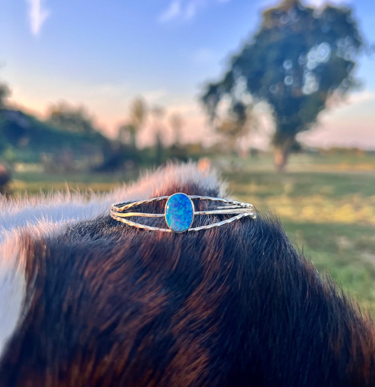 Navajo Opal Stone Dainty Cuff