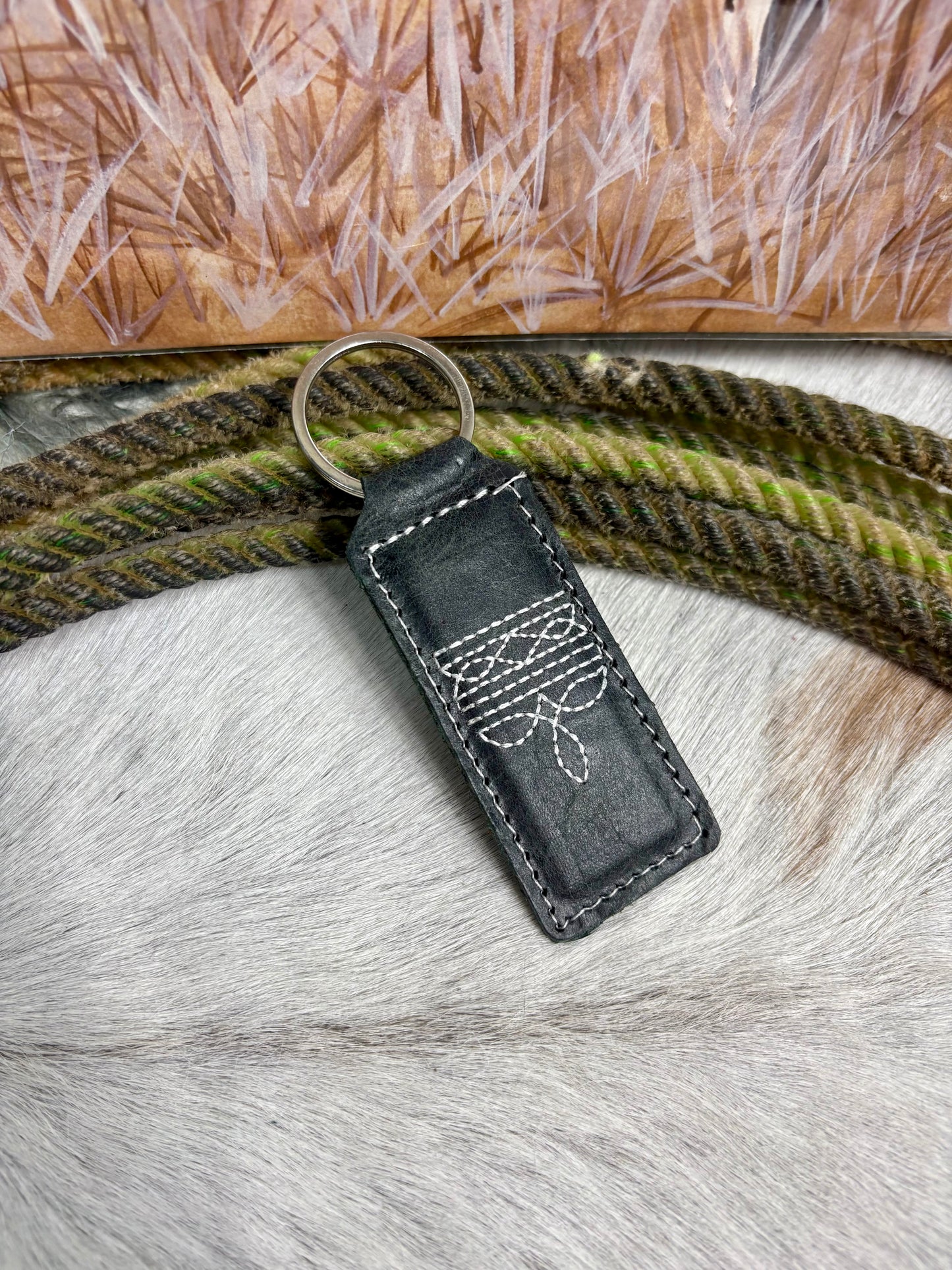 Bootstitch tassel keychain