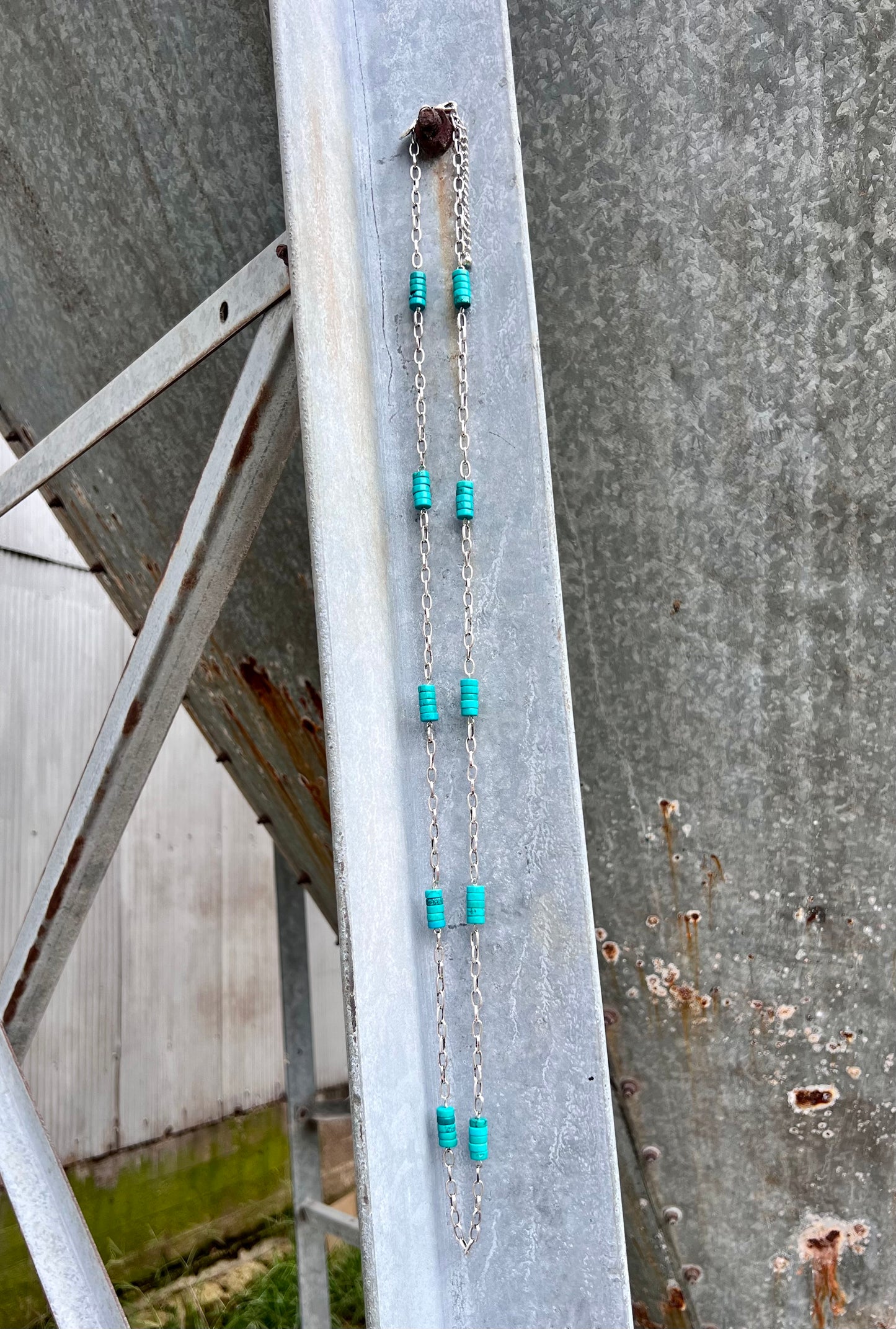 The Lariat Turquoise Beaded Necklace