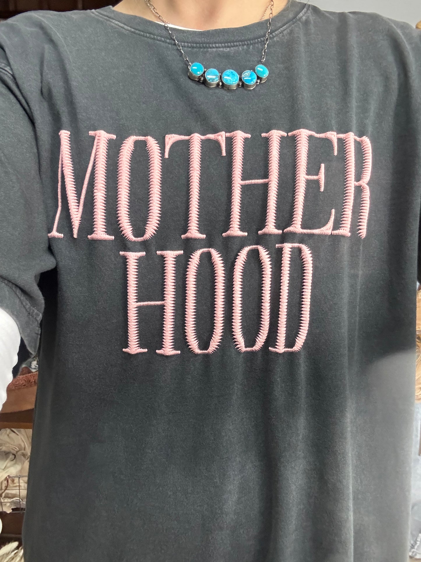 Motherhood Embroidered Tee