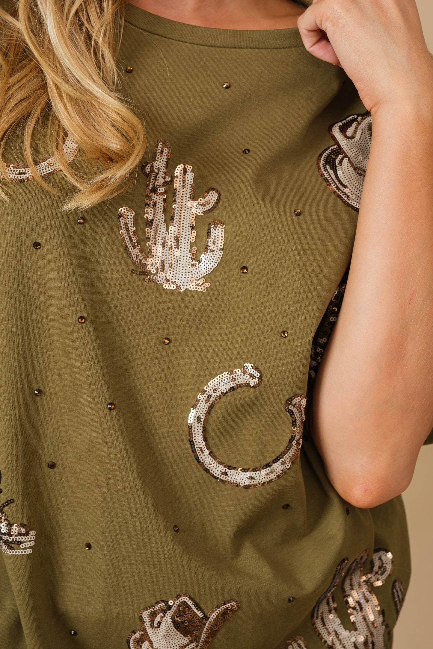 Outback Studded Cotton Jersey Tee