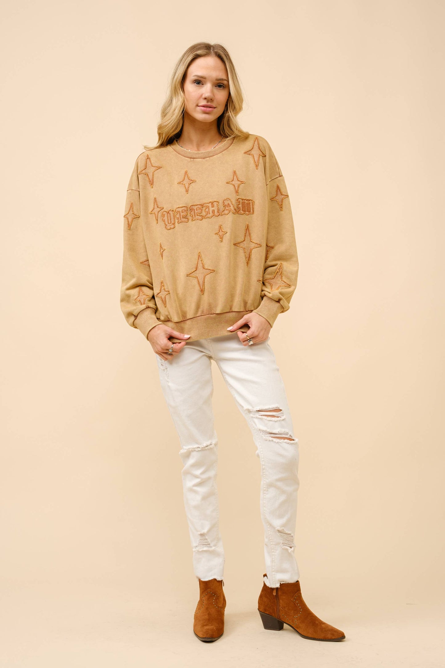 Distressed Yeehaw Sweatshirt