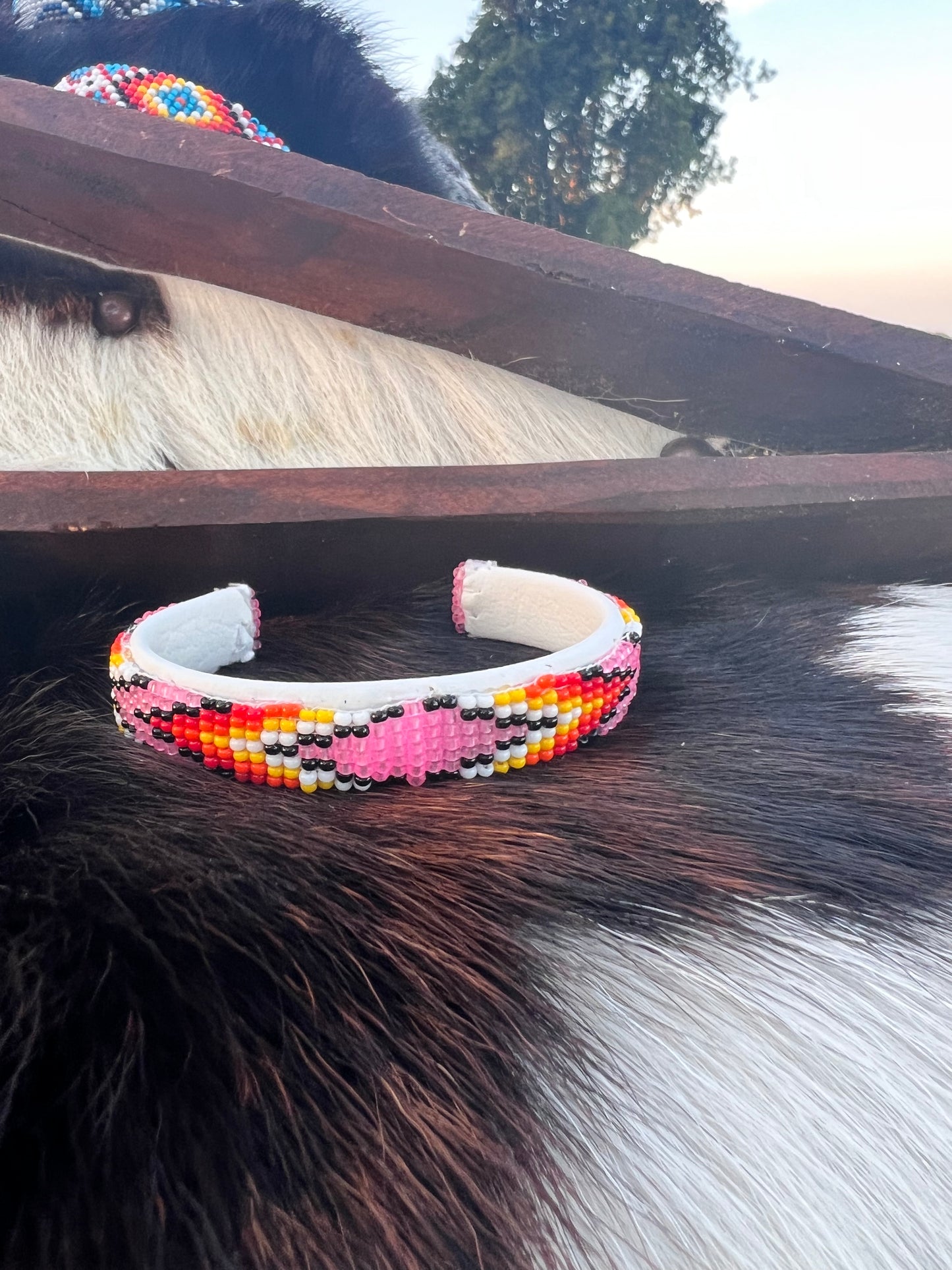 Navajo Hand-Made Beaded Cuff Bracelet
