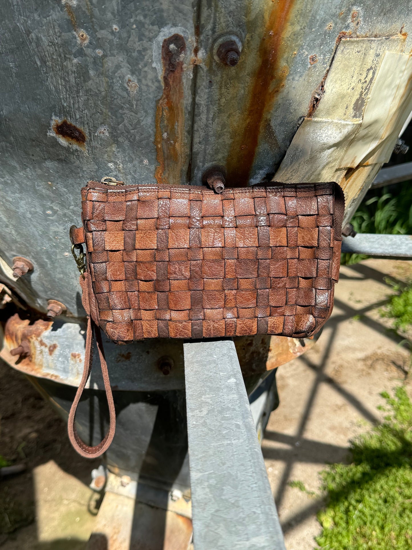 Basket Weave Wristlet