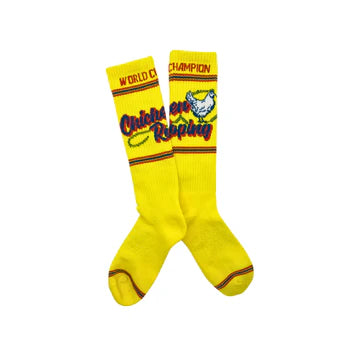 CACTUS ALLEY-CHICKEN ROPING YELLOW PERFORMANCE SOCKS