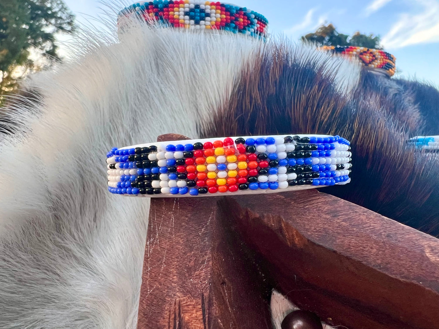 Navajo Hand-Made Beaded Cuff Bracelet