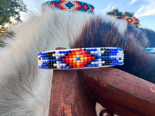 Navajo Hand-Made Beaded Cuff Bracelet