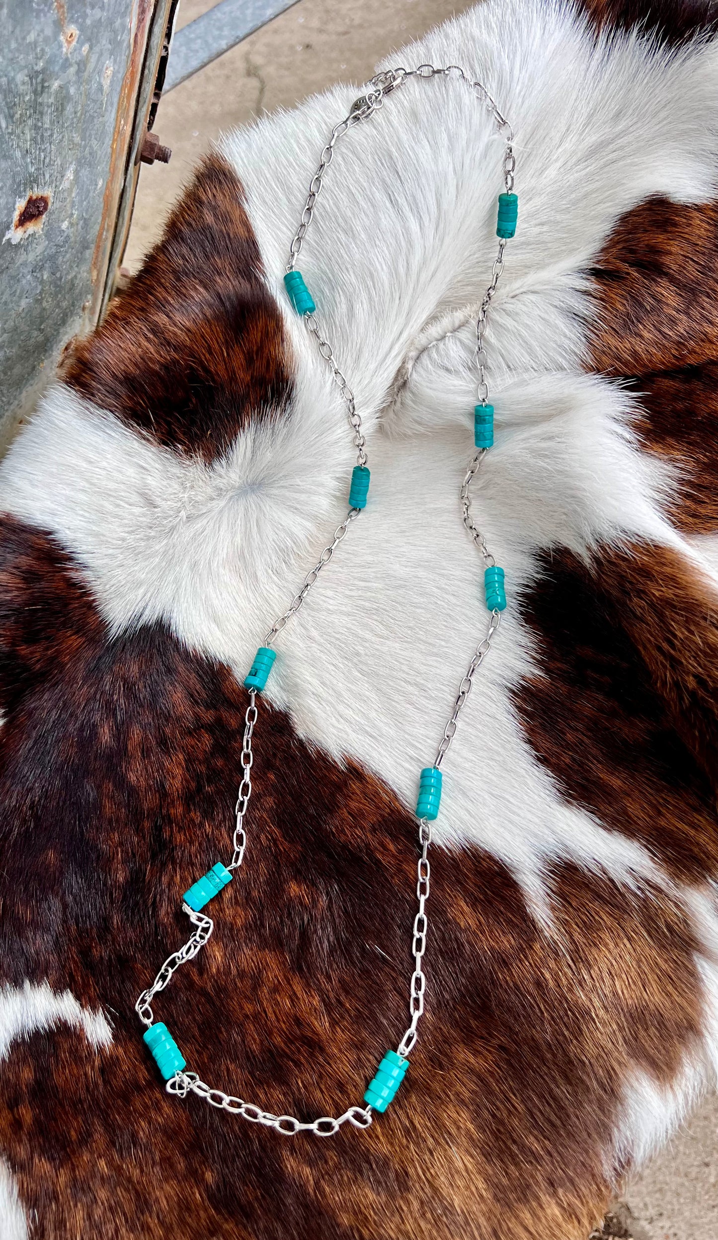 The Lariat Turquoise Beaded Necklace