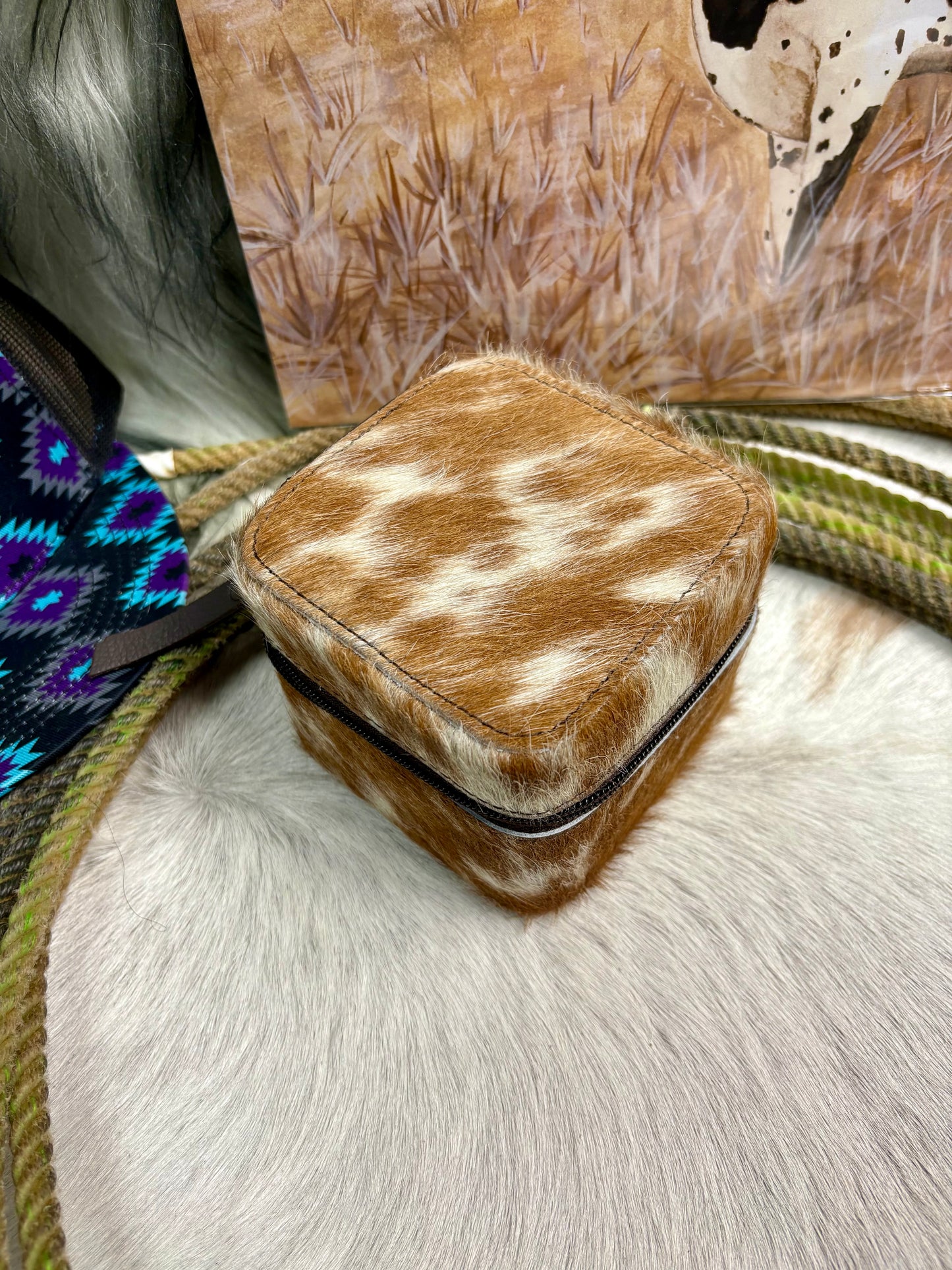 Cowhide Jewelry Case