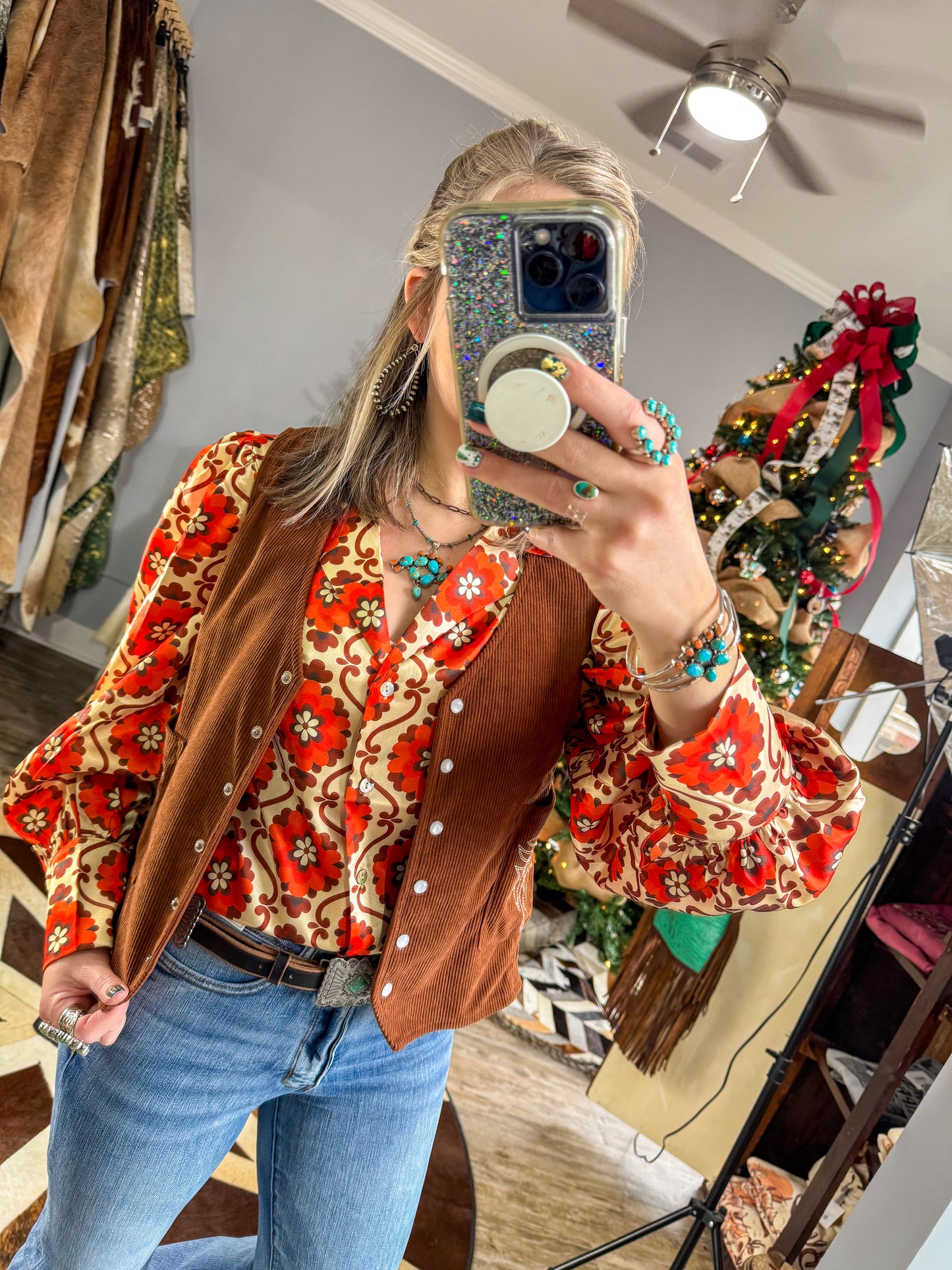 Poppy Pouf Sleeve Button Up Shirt