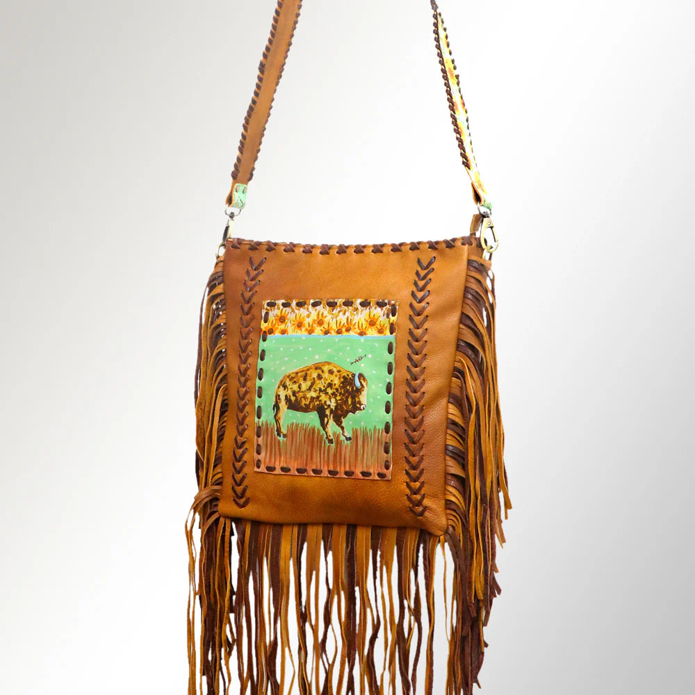 American Darling Purse Fringe Hand Painted Buffalo