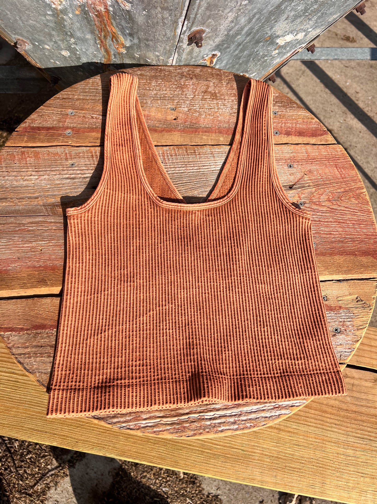 Vintage Reversible Scoop/V-Neck Crop Top