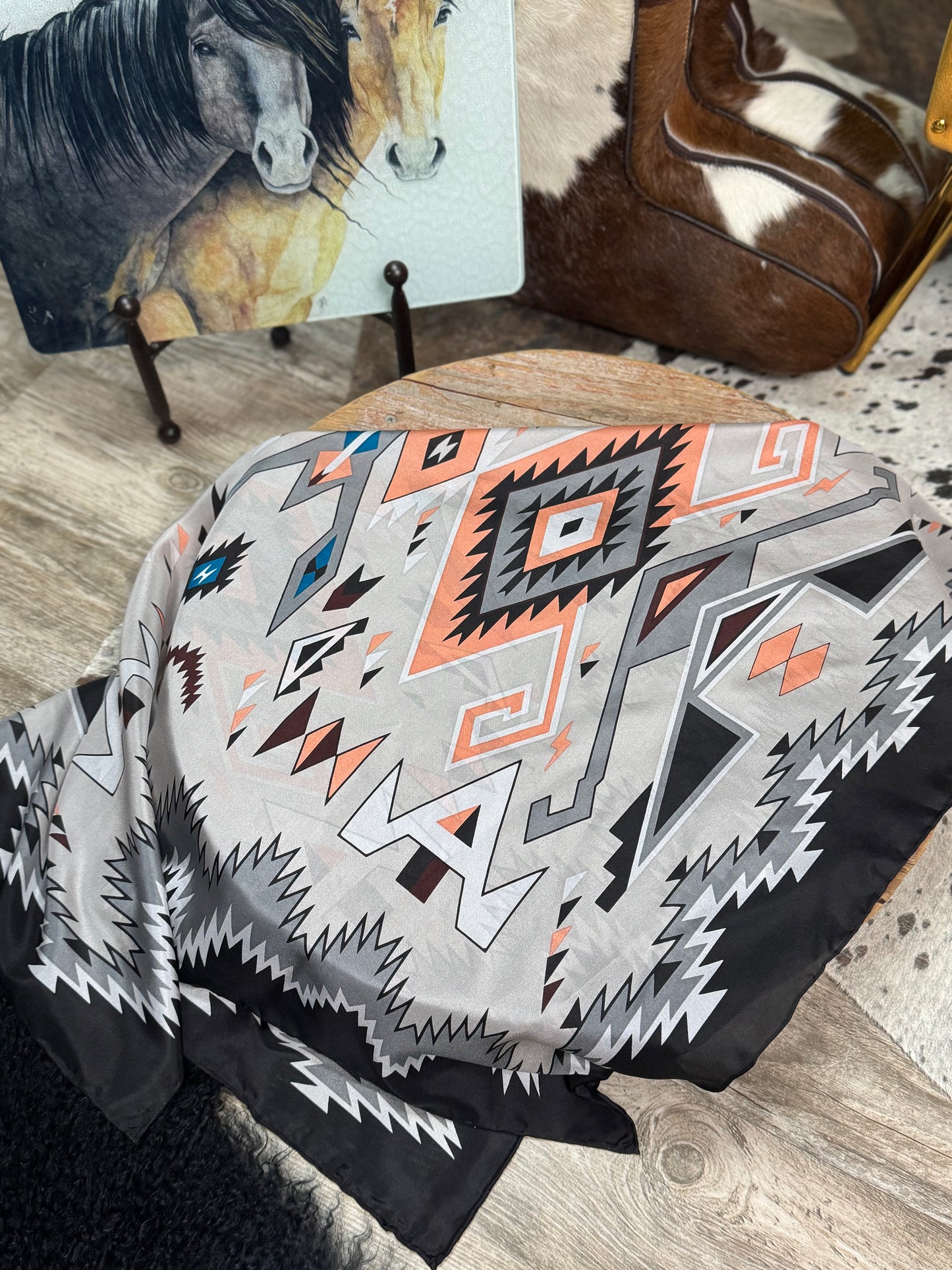 Silver Peach Southwest Wild Rag