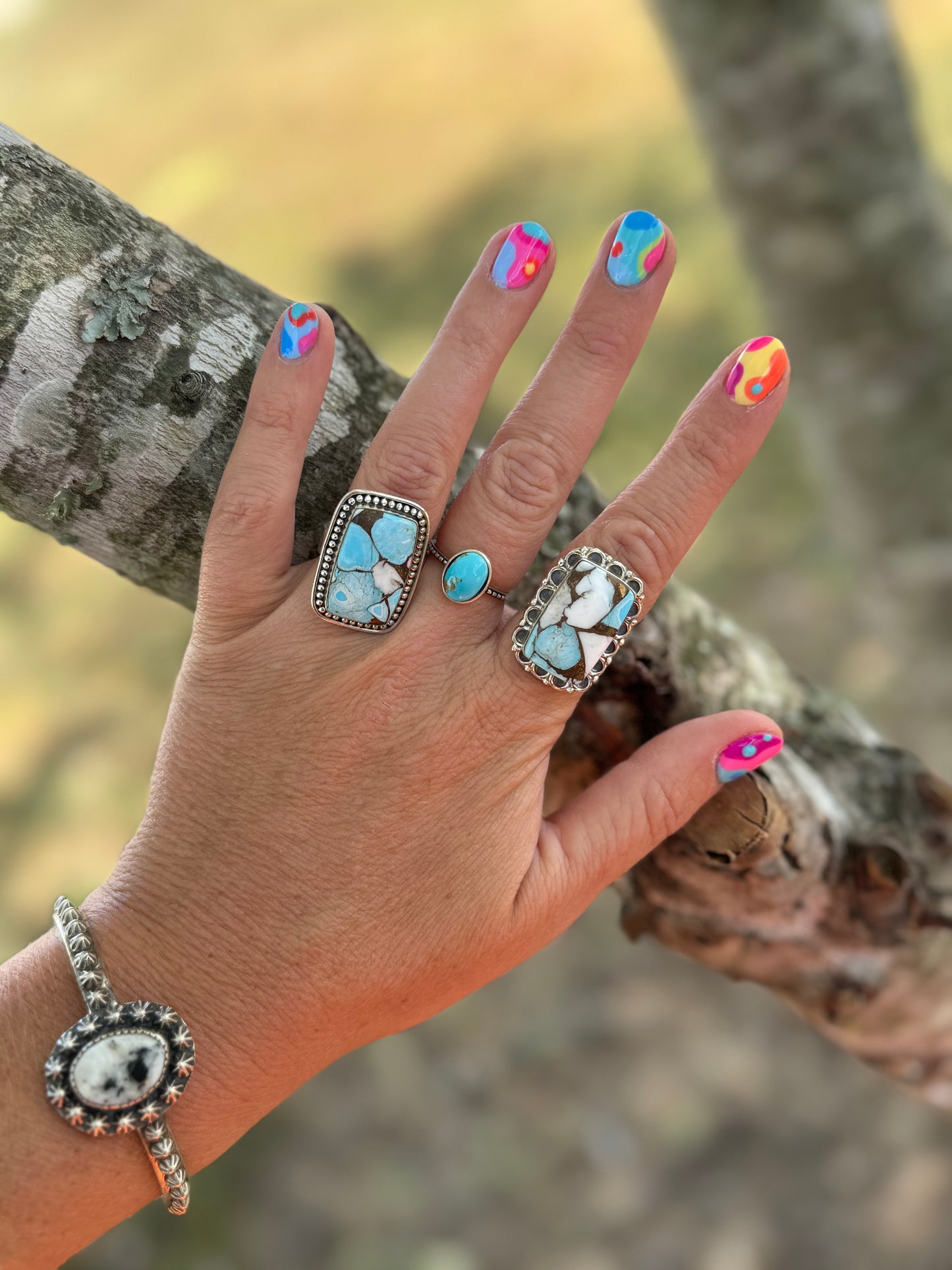 Desert Taffy Ring (shown on ring finger)