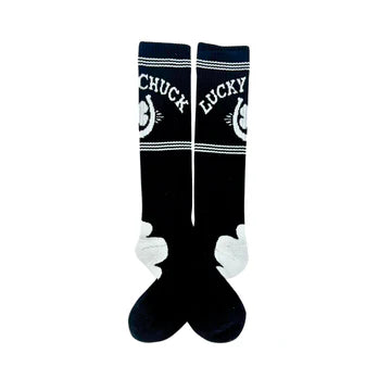 RETRO LUCKY CHUCK BLACK/WHITE PERFORMANCE SOCKS