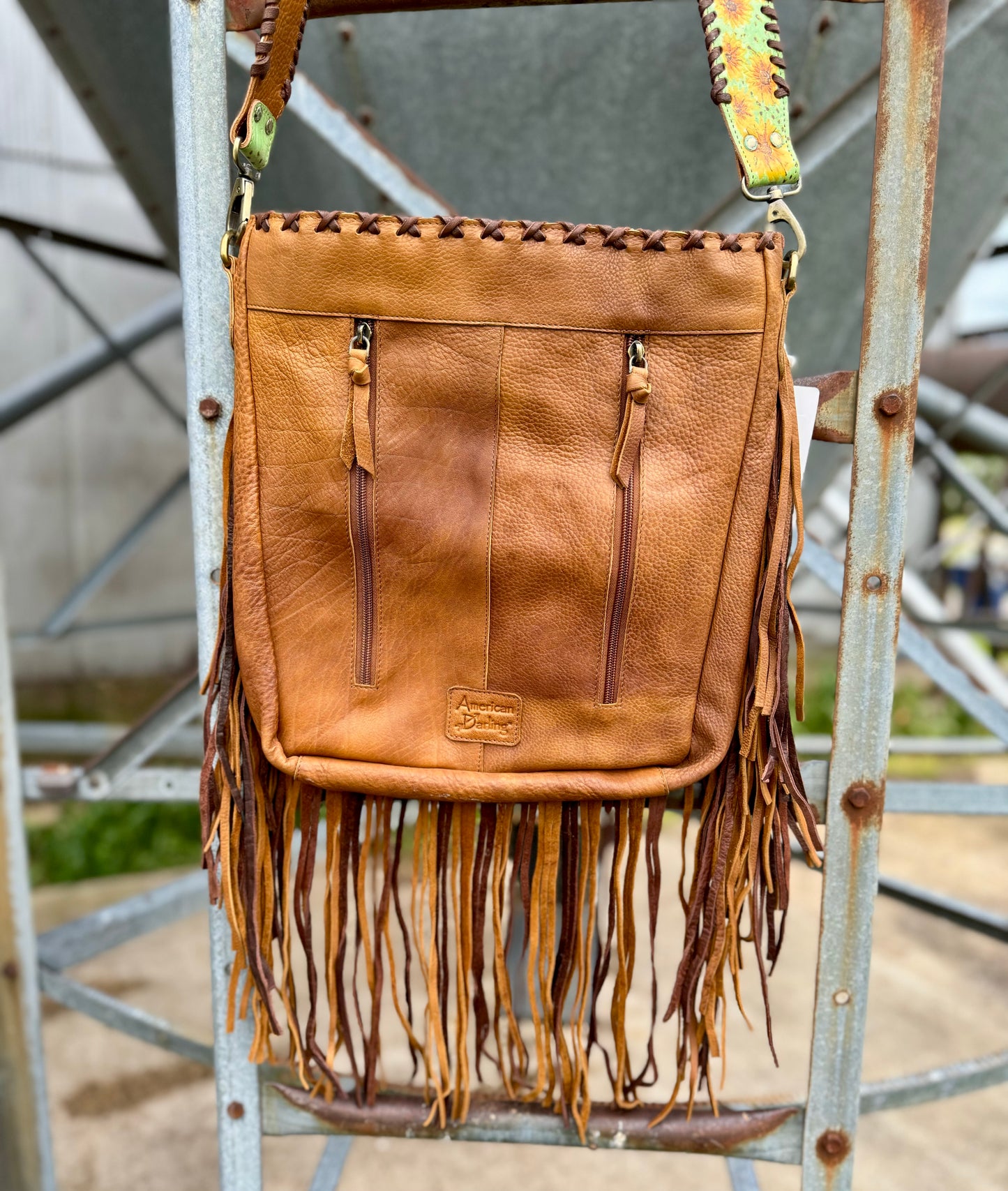 American Darling Purse Fringe Hand Painted Buffalo