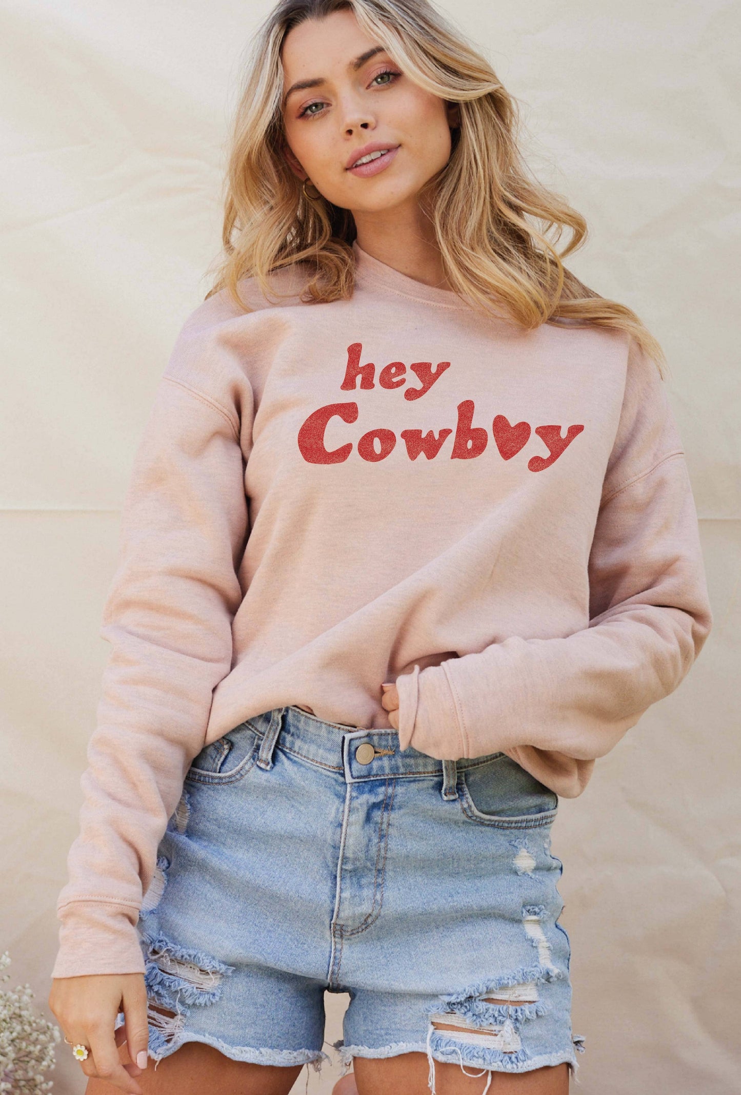 HEY COWBOY Graphic Sweatshirt