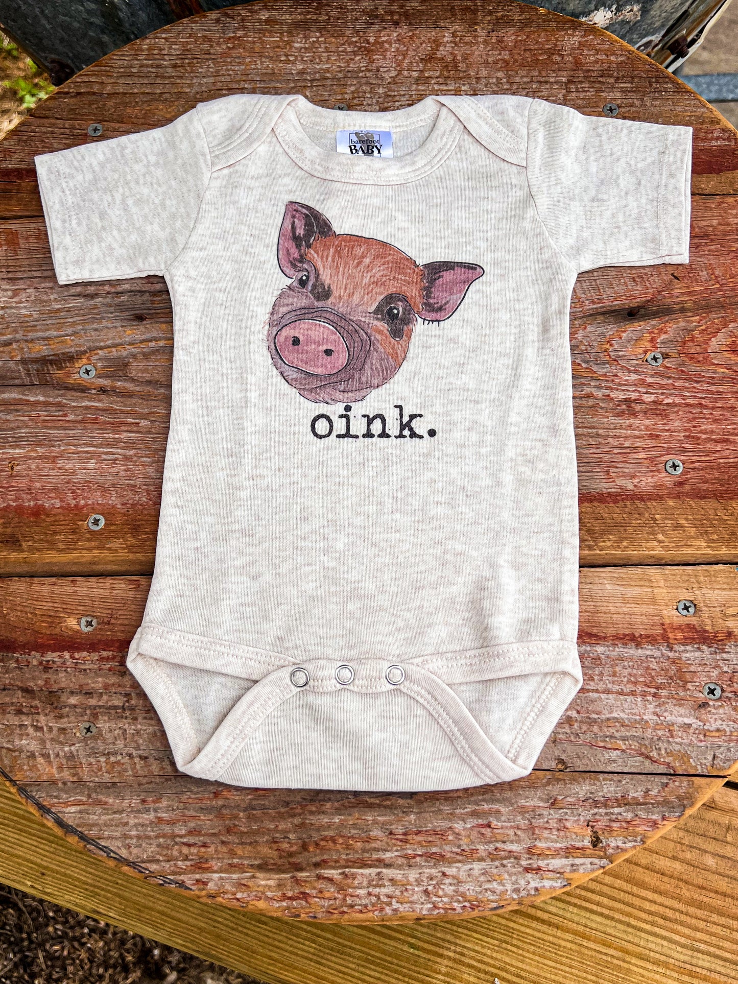 Oink Short Sleeve Onesie