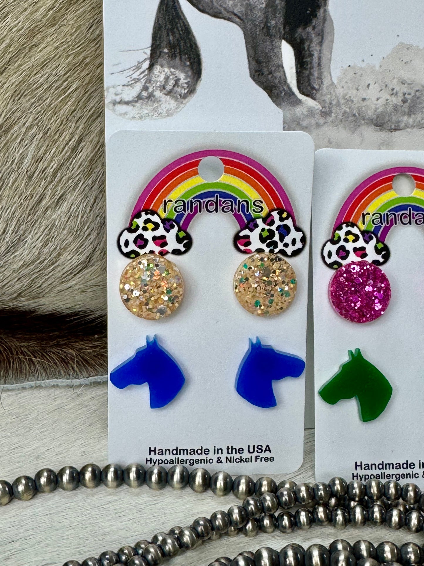 Mini Horse Stud Earrings