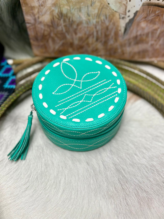 Boot Stitch Travel Jewelry Case