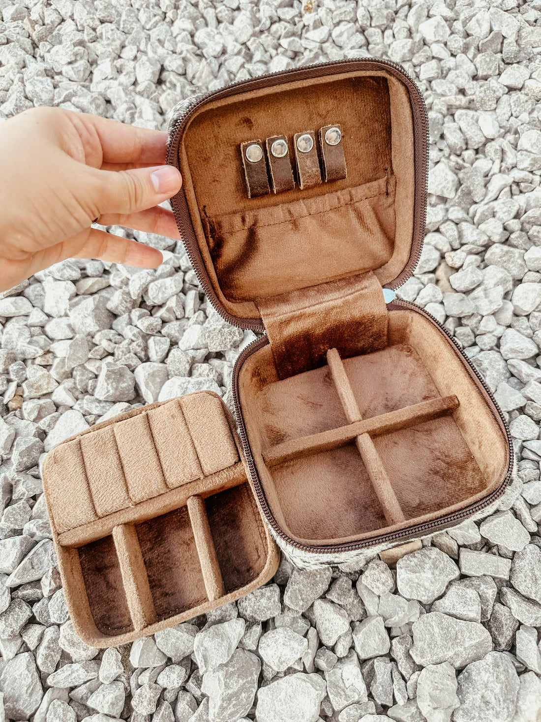 Ace Leather Cowhide Jewelry Case