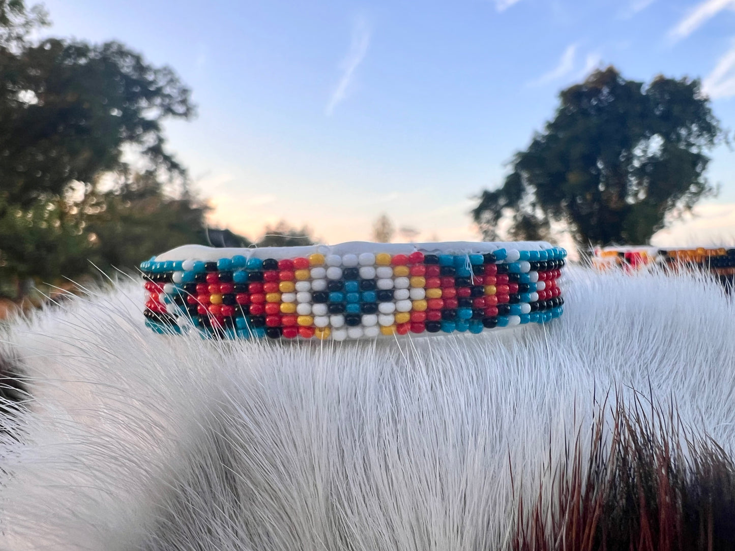 Navajo Hand-Made Beaded Cuff Bracelet
