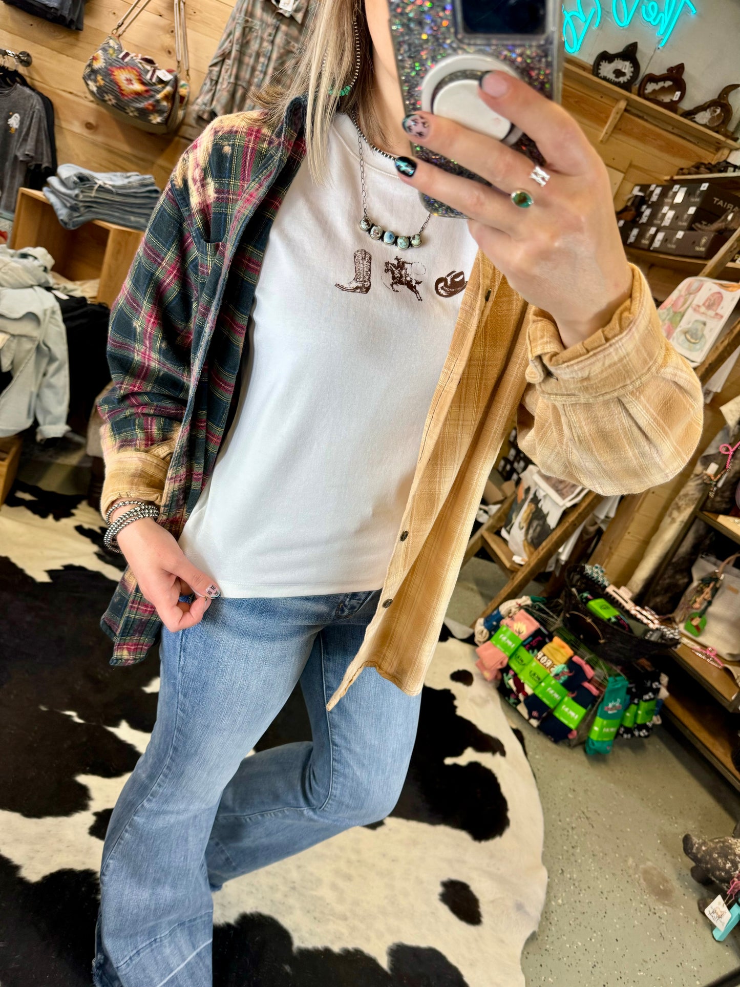 The Retro Western Trio Cropped Tee
