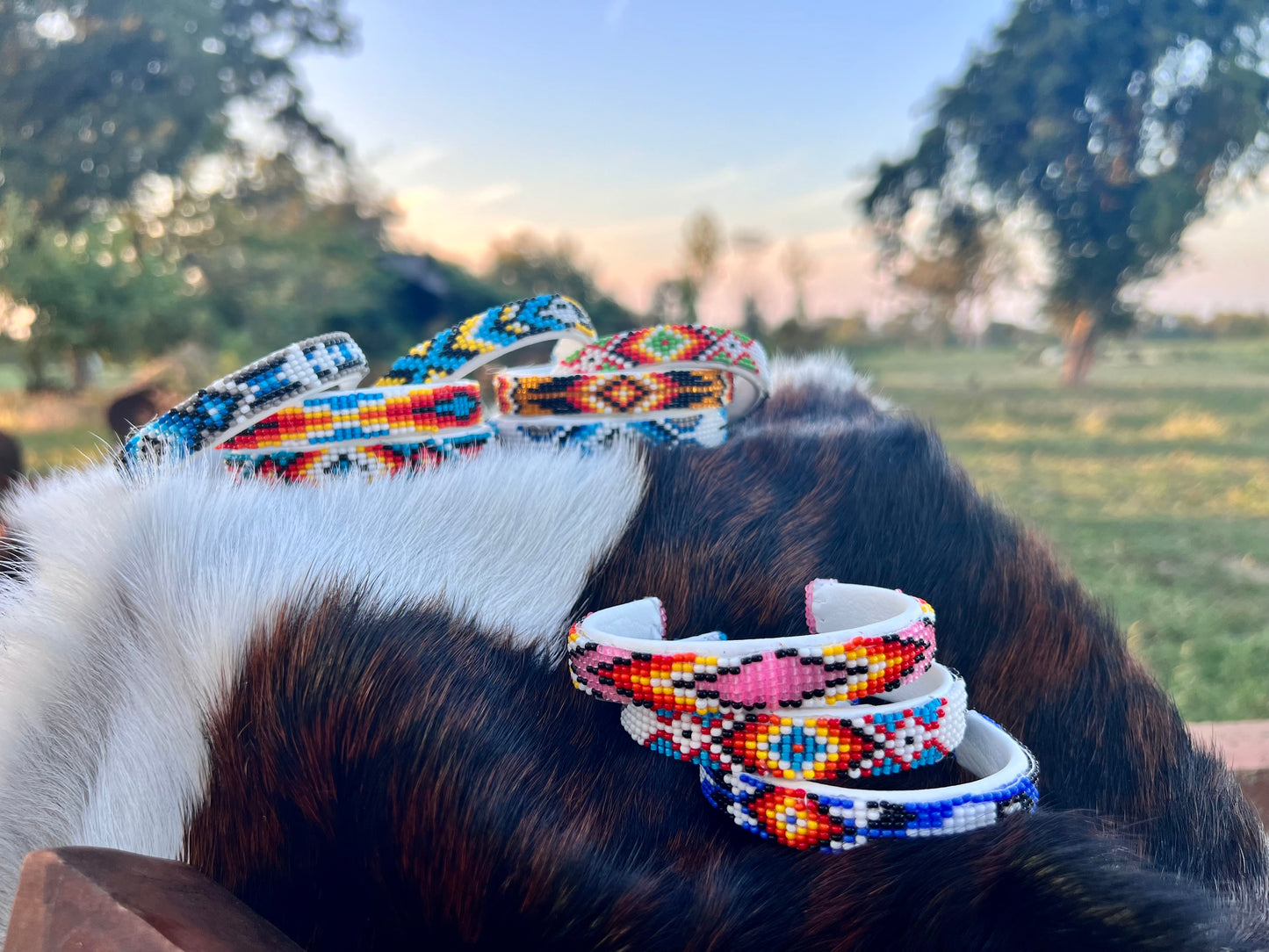 Navajo Hand-Made Beaded Cuff Bracelet